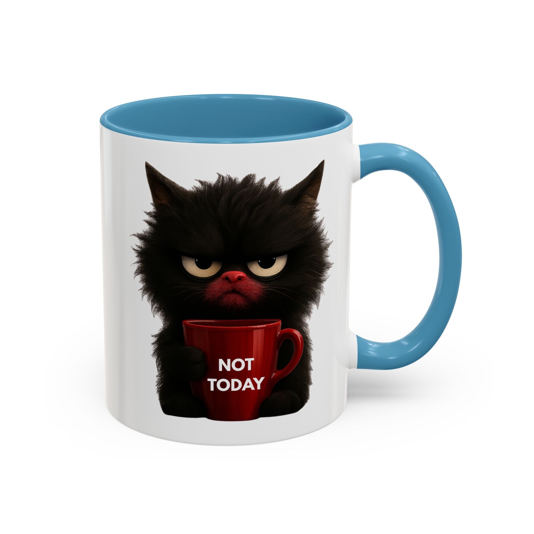 Black Cat Coffee Mug — Cute Kitty Accent Mug (11/15 oz)