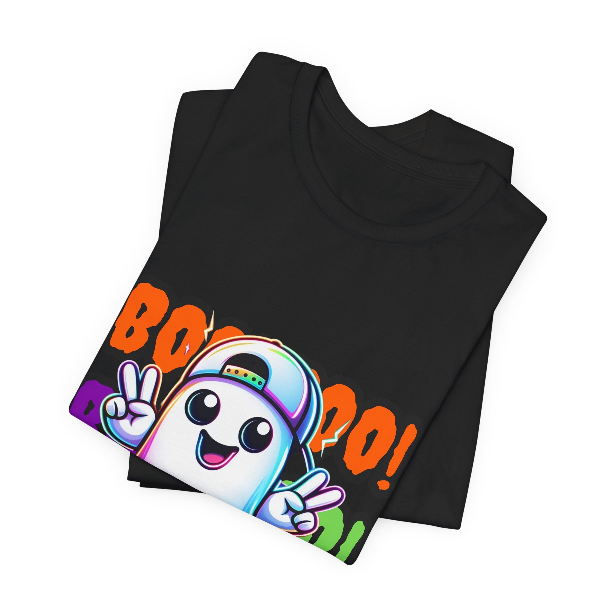 Ghost Graphic Tee — "Boo! Boo! Boo!" Cute Halloween Shirt