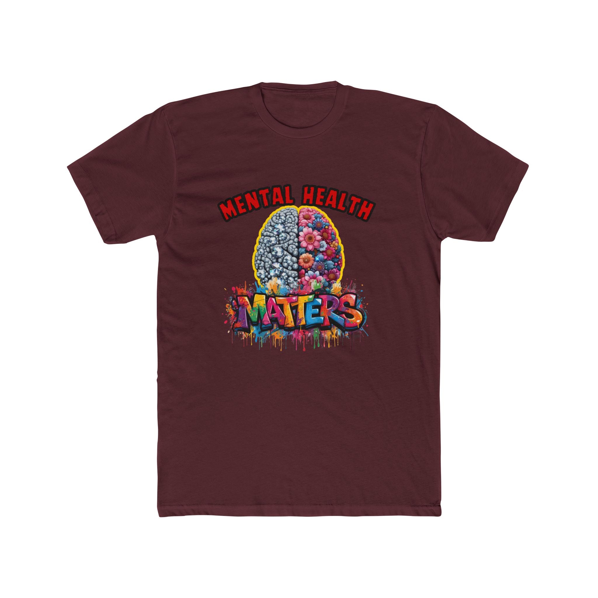 Mental Health Matters T-Shirt — Colorful Brain Awareness Tee