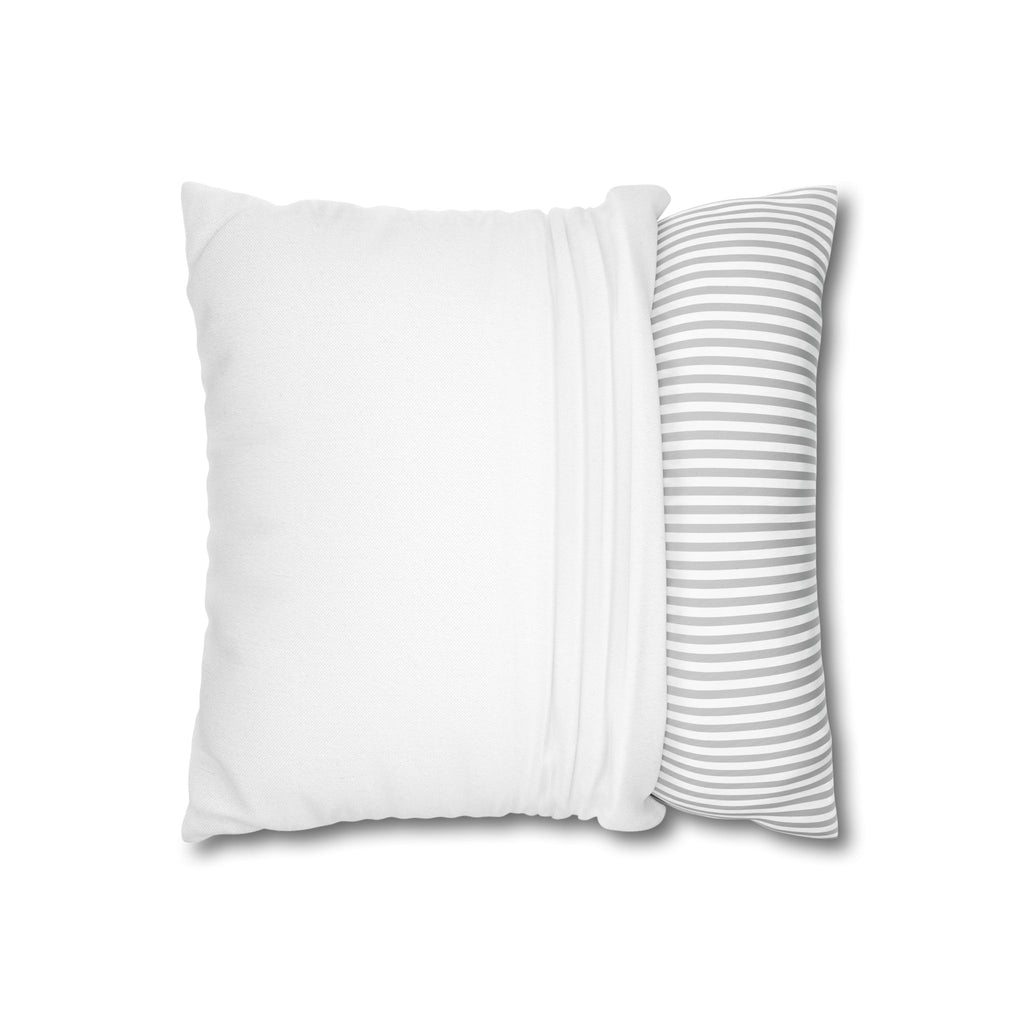 Spun Polyester Square Pillowcase — Soft White Decorative Throw Pillow Cover