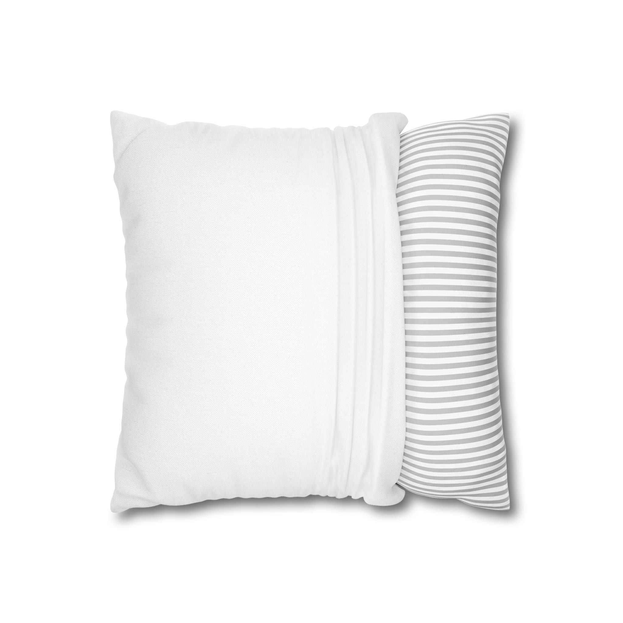 Spun Polyester Square Pillowcase — Soft White Decorative Throw Pillow Cover