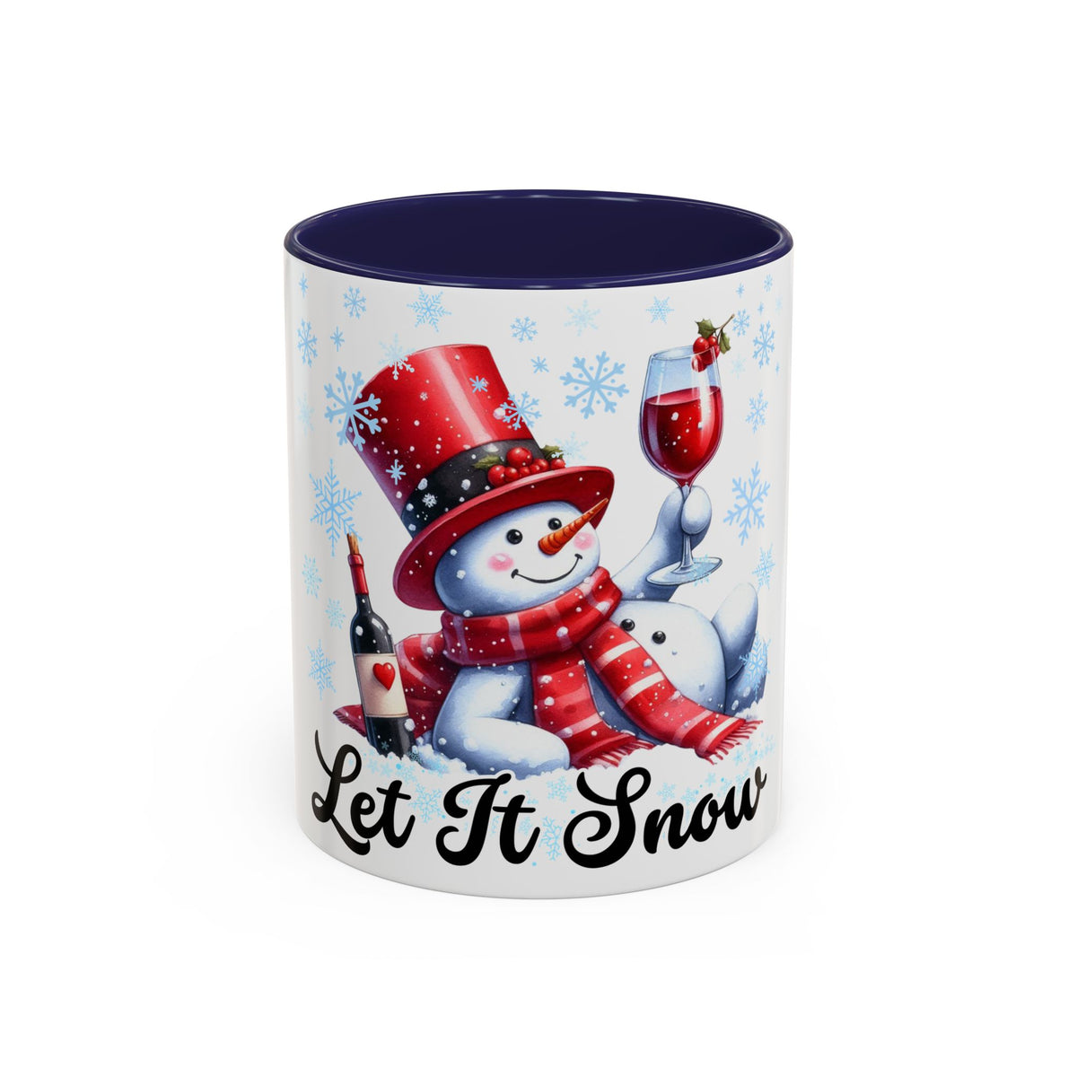 Let It Snow Snowman Holiday Coffee Mug — Festive 11/15oz Accent Mug