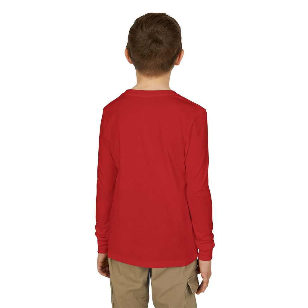 Youth Long Sleeve Tee — "Spooky & Fabulous" Halloween Cat Pumpkin Design