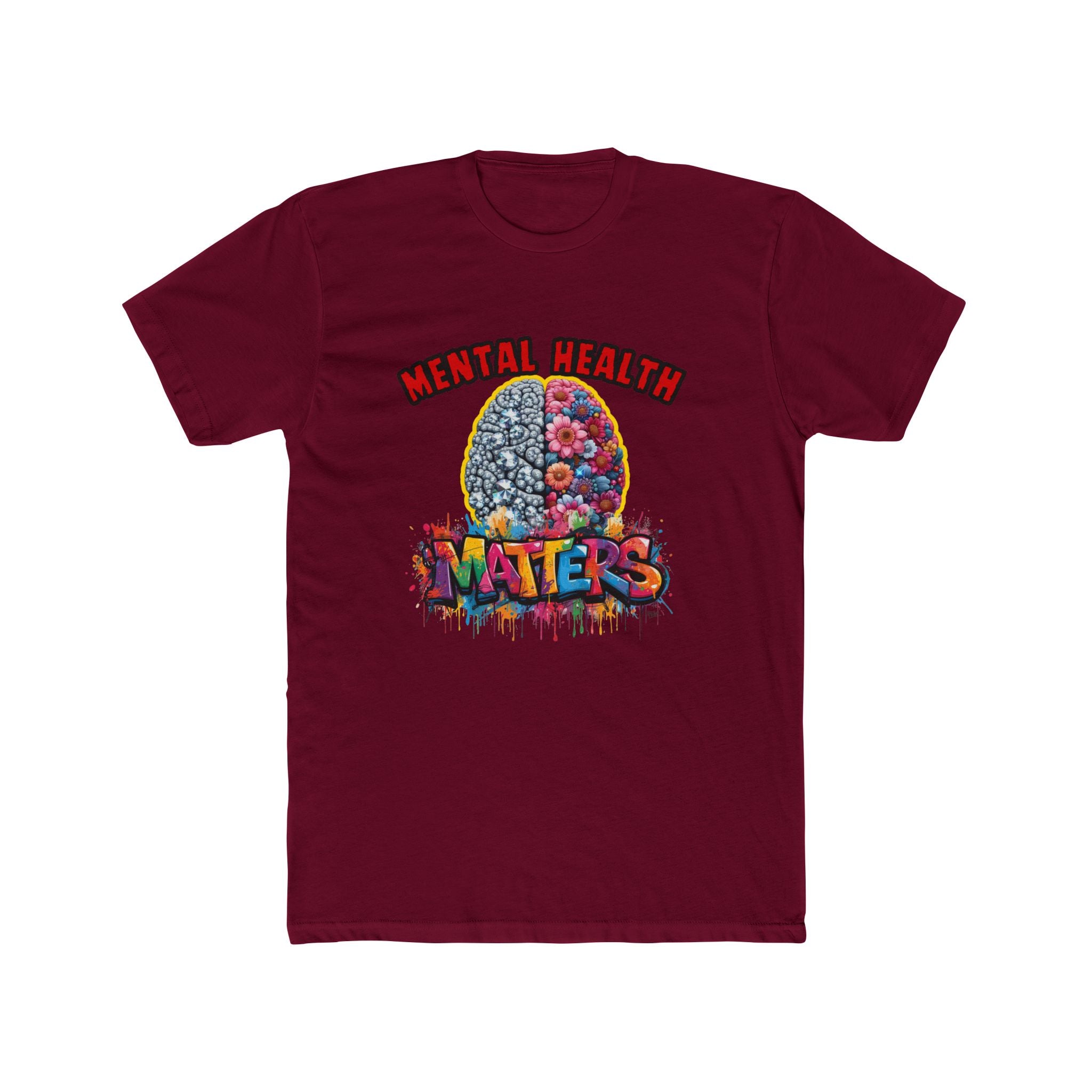 Mental Health Matters T-Shirt — Colorful Brain Awareness Tee