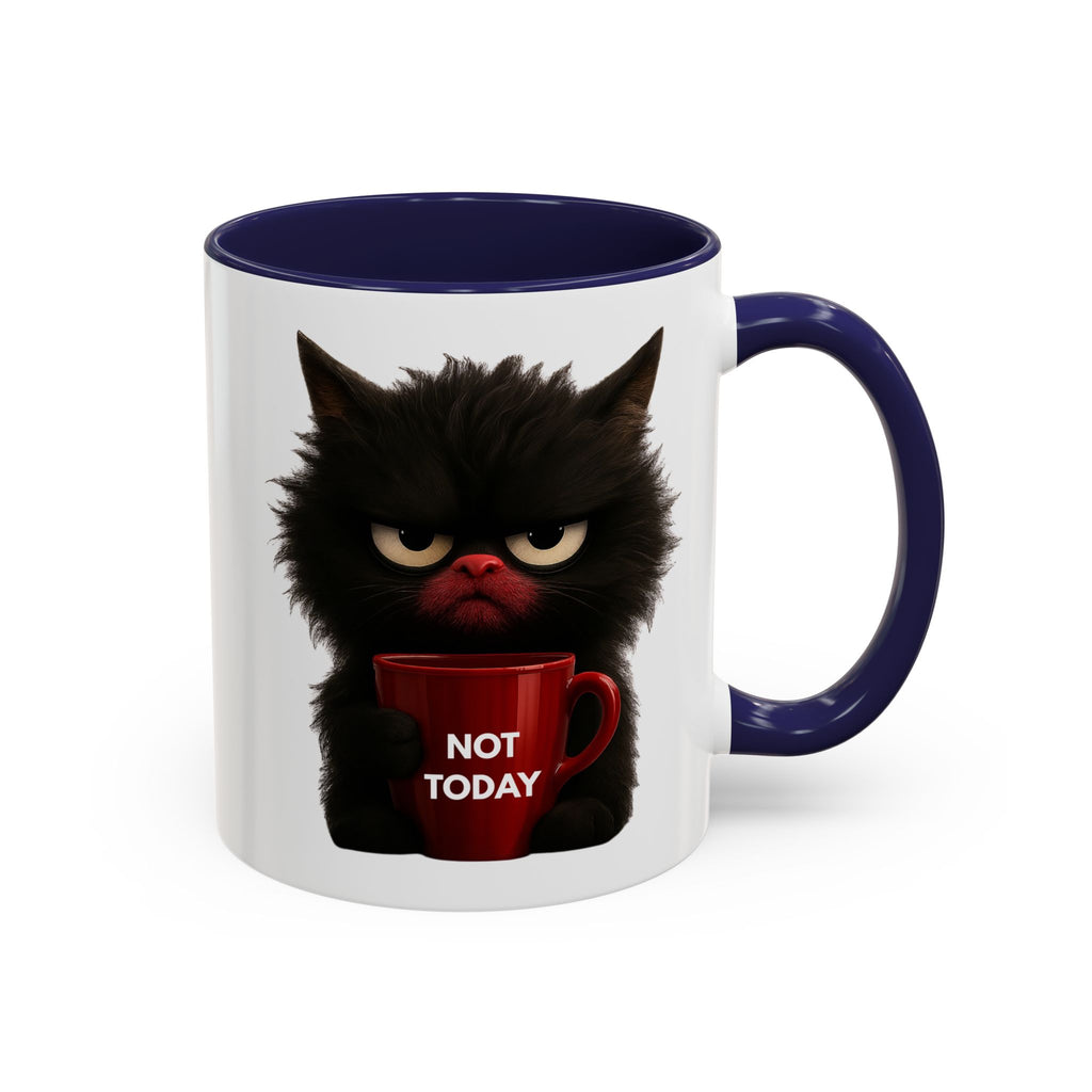 Black Cat Coffee Mug — Cute Kitty Accent Mug (11/15 oz)