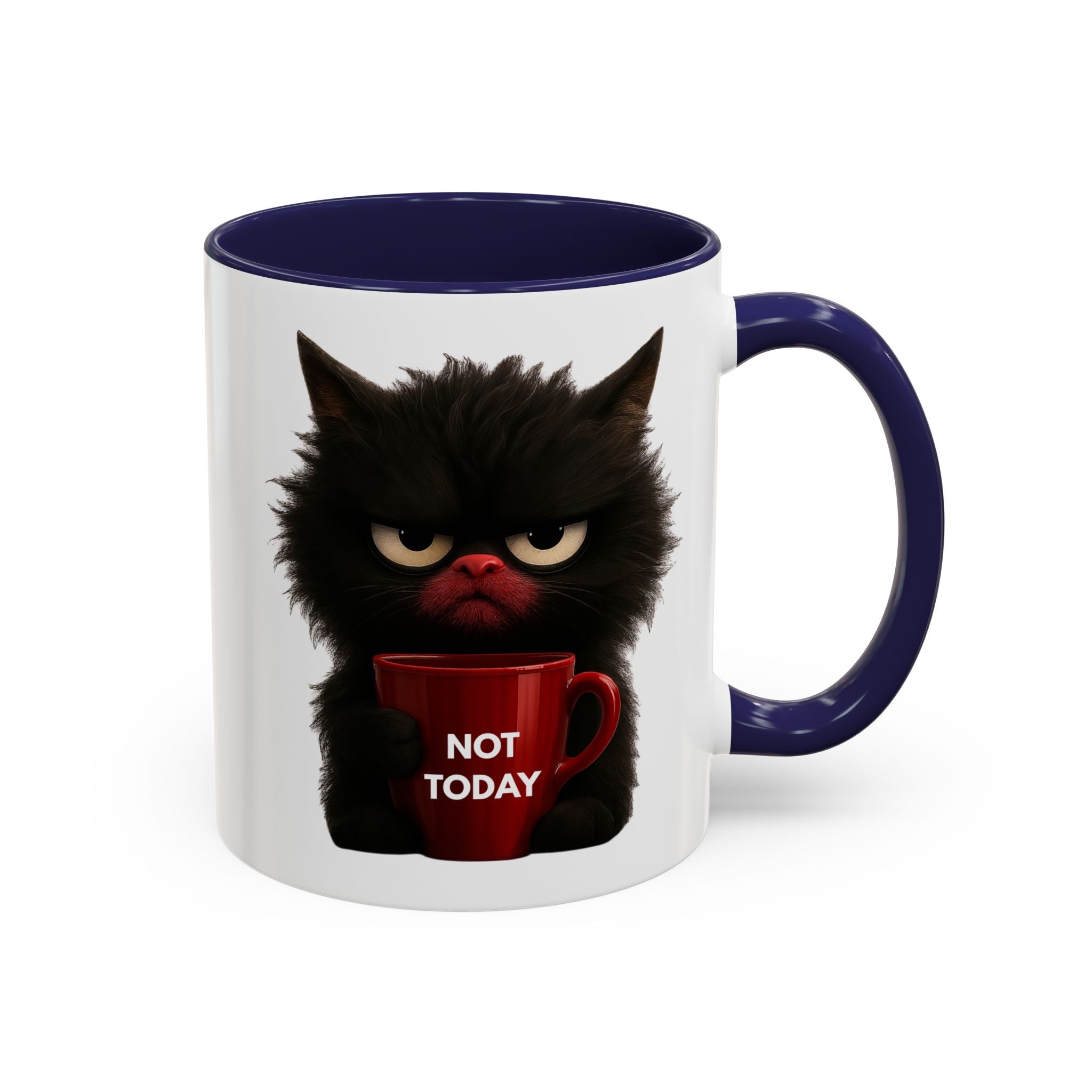 Black Cat Coffee Mug — Cute Kitty Accent Mug (11/15 oz)