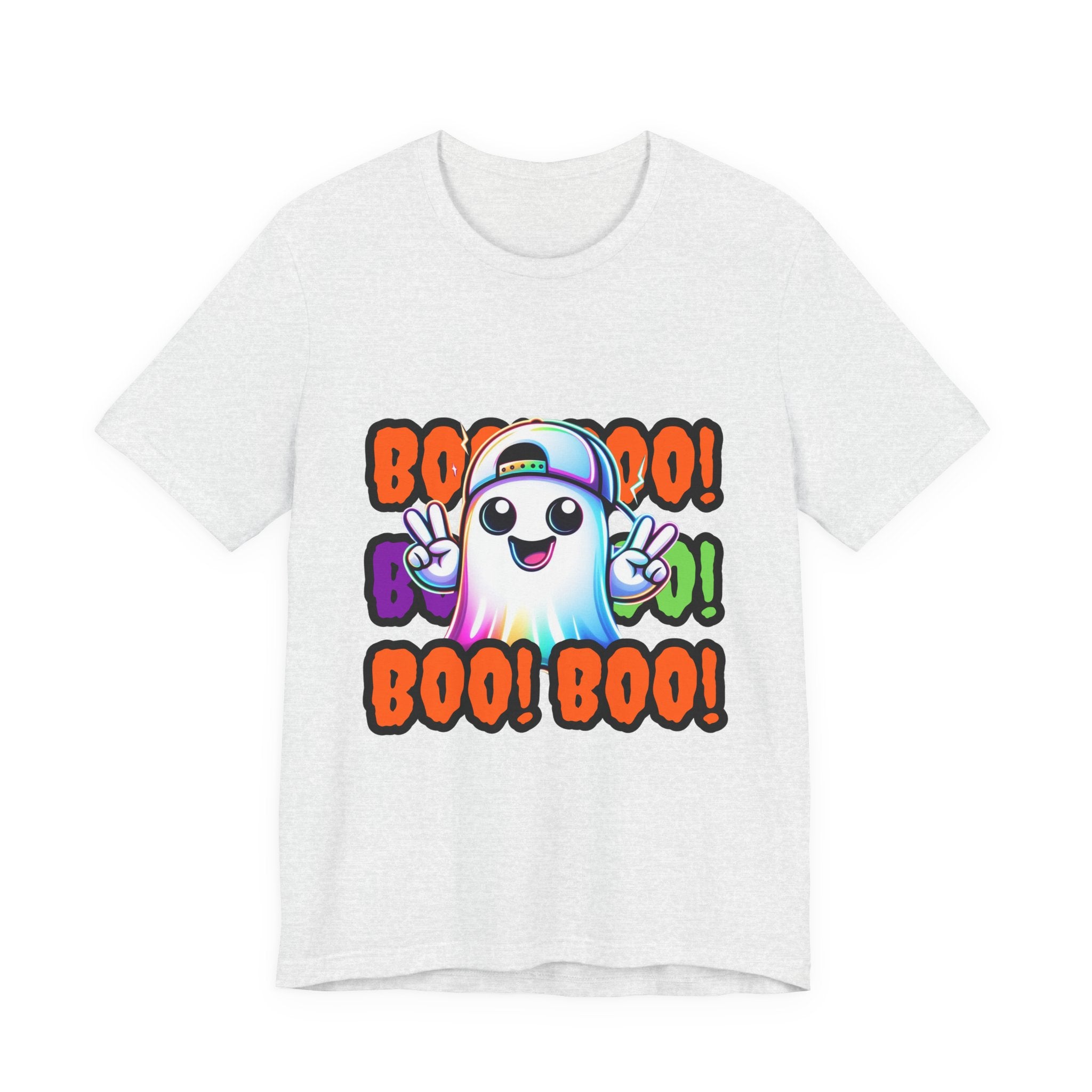 Ghost Graphic Tee — "Boo! Boo! Boo!" Cute Halloween Shirt