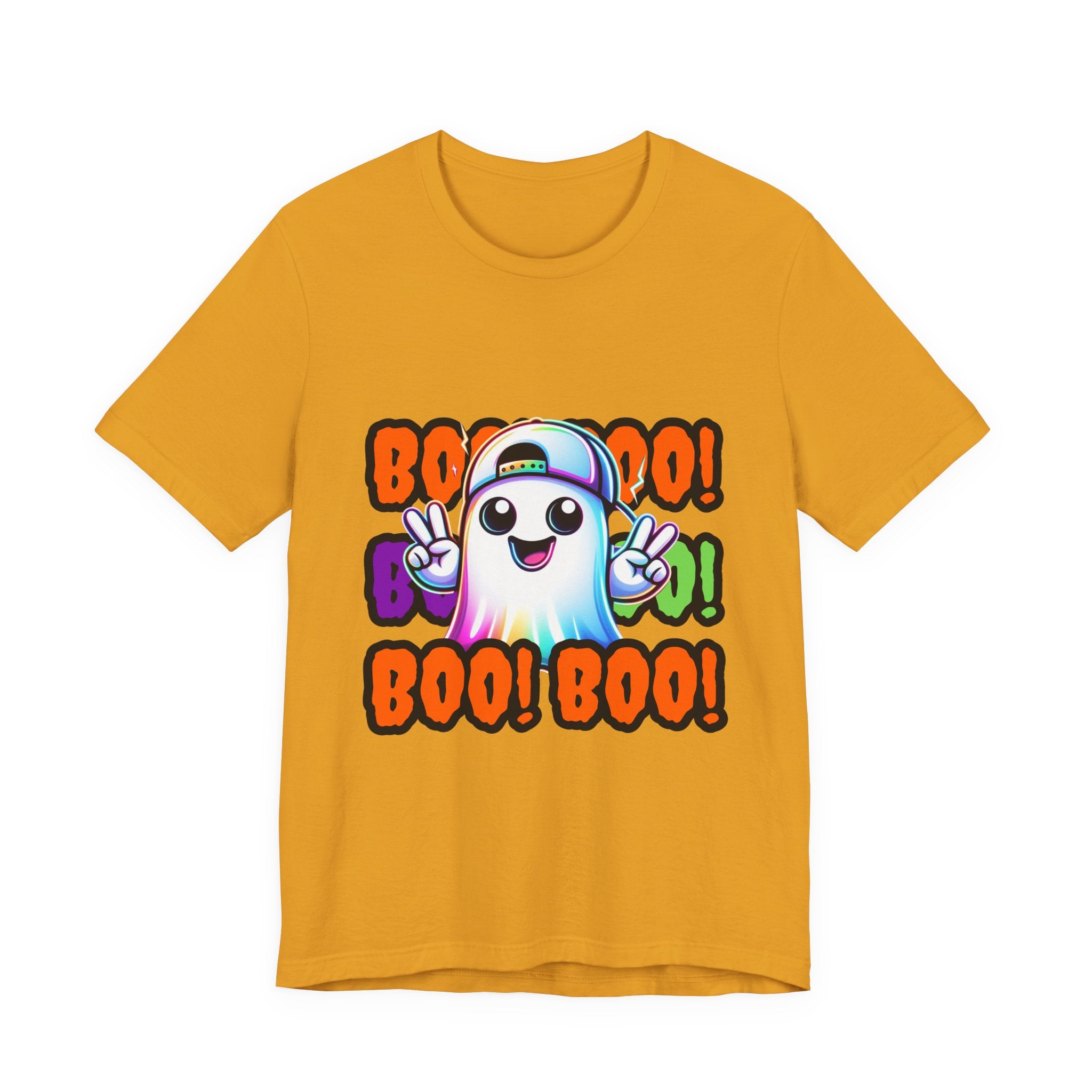 Ghost Graphic Tee — "Boo! Boo! Boo!" Cute Halloween Shirt