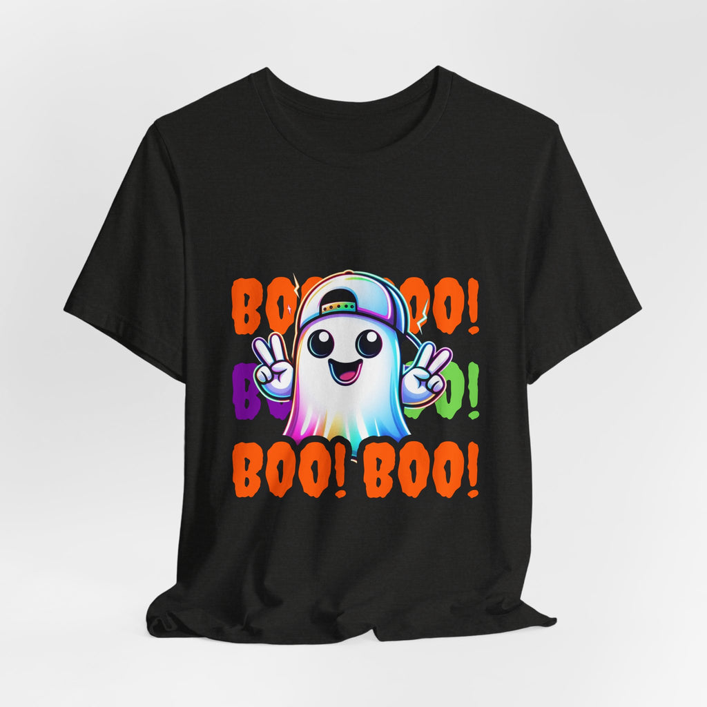 Ghost Graphic Tee — "Boo! Boo! Boo!" Cute Halloween Shirt