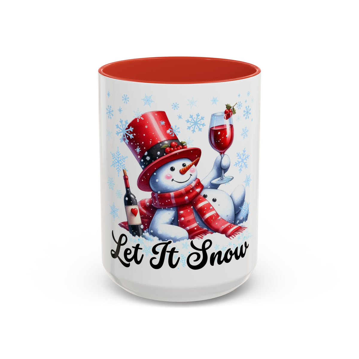 Let It Snow Snowman Holiday Coffee Mug — Festive 11/15oz Accent Mug