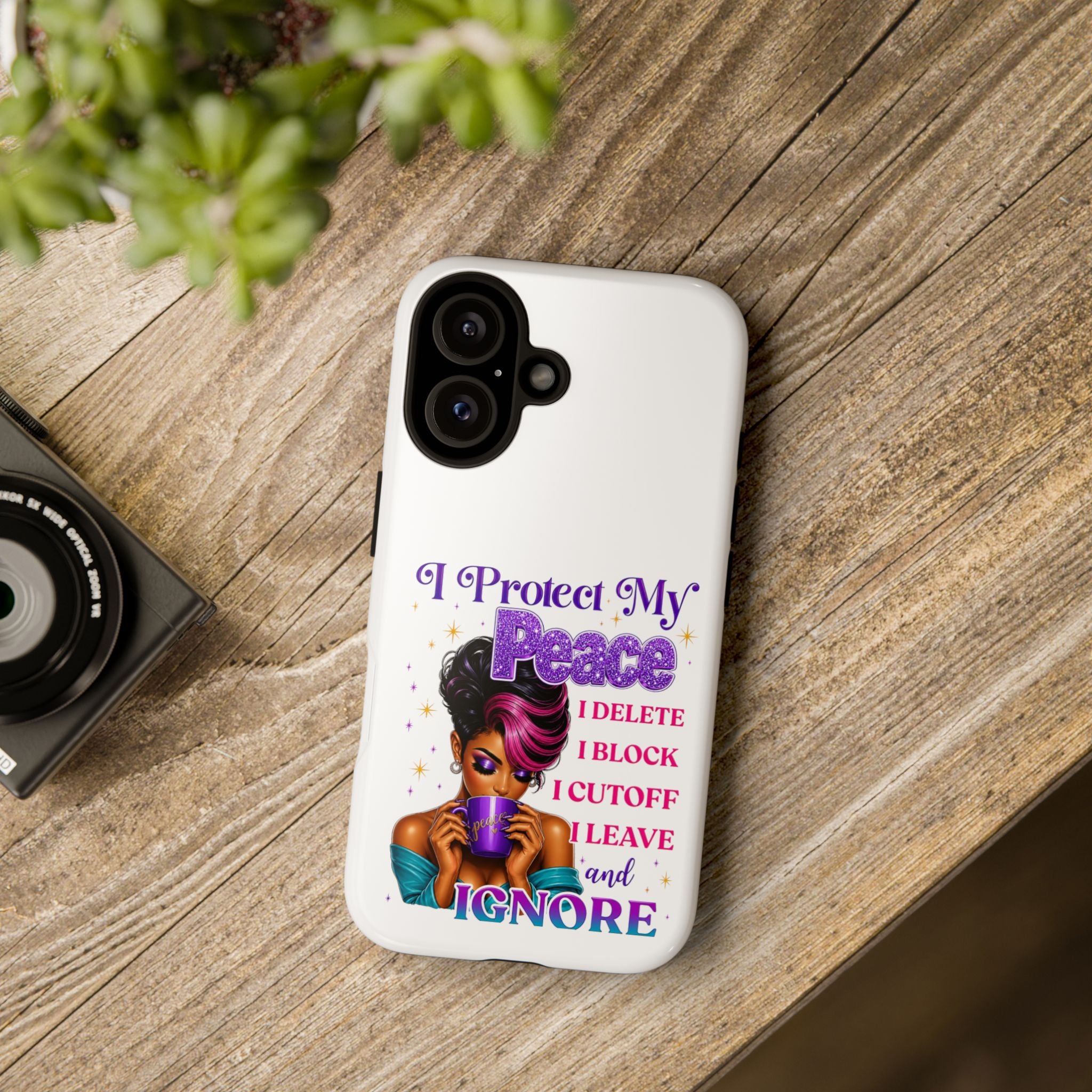 Phone Case — "I Protect My Peace" Bold Protective Phone Cover