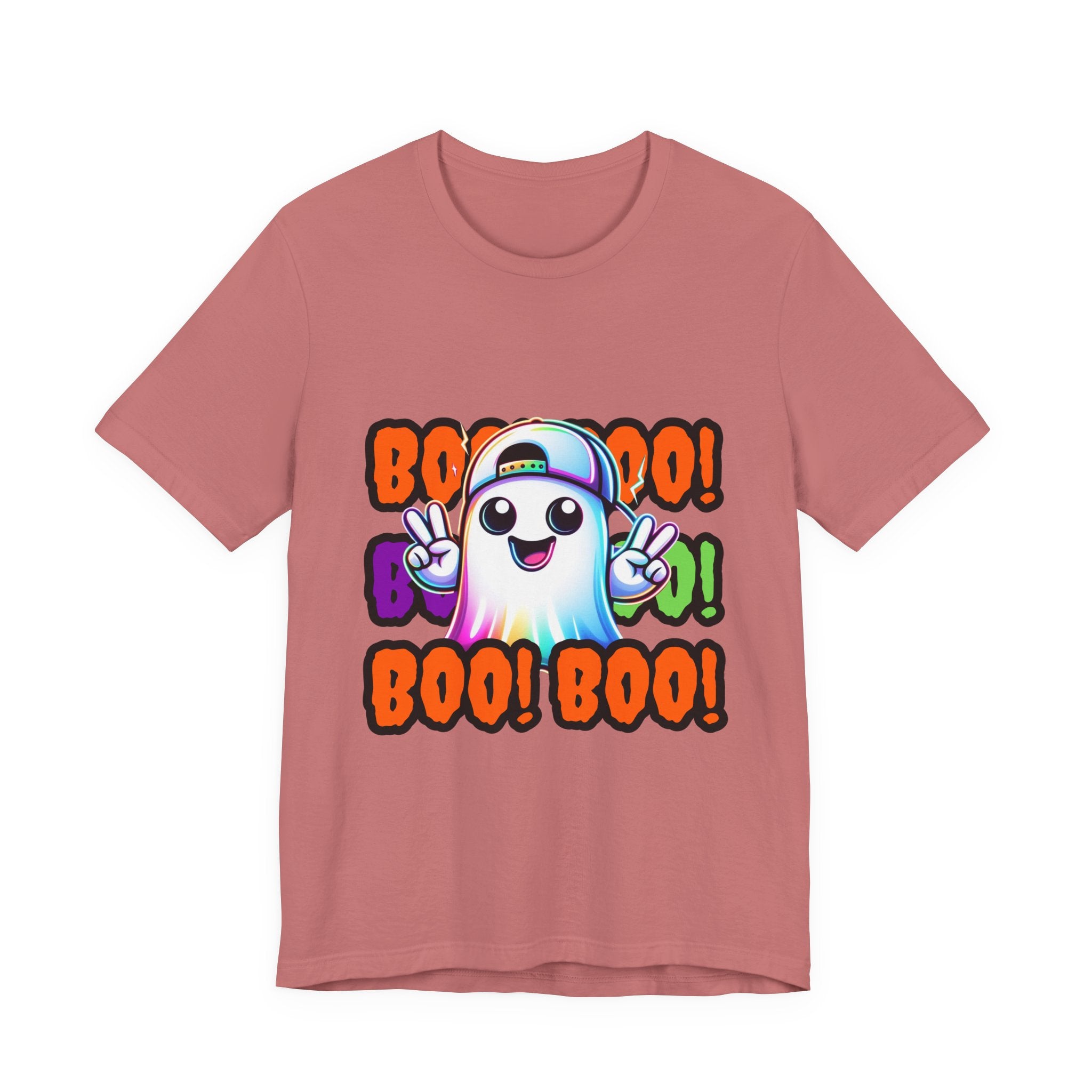 Ghost Graphic Tee — "Boo! Boo! Boo!" Cute Halloween Shirt