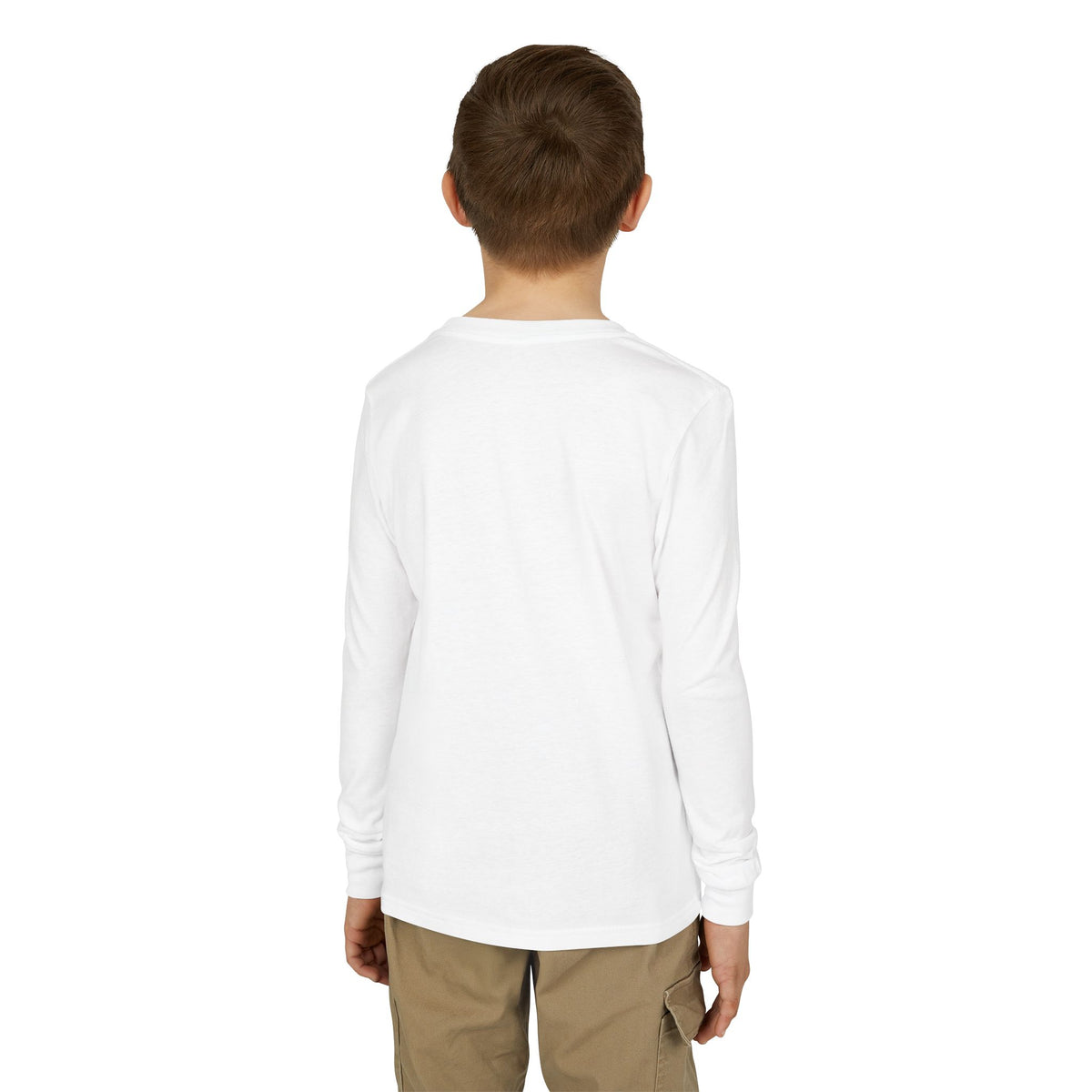 Youth Long Sleeve Tee — "Spooky & Fabulous" Halloween Cat Pumpkin Design