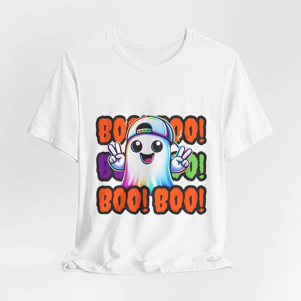 Ghost Graphic Tee — "Boo! Boo! Boo!" Cute Halloween Shirt