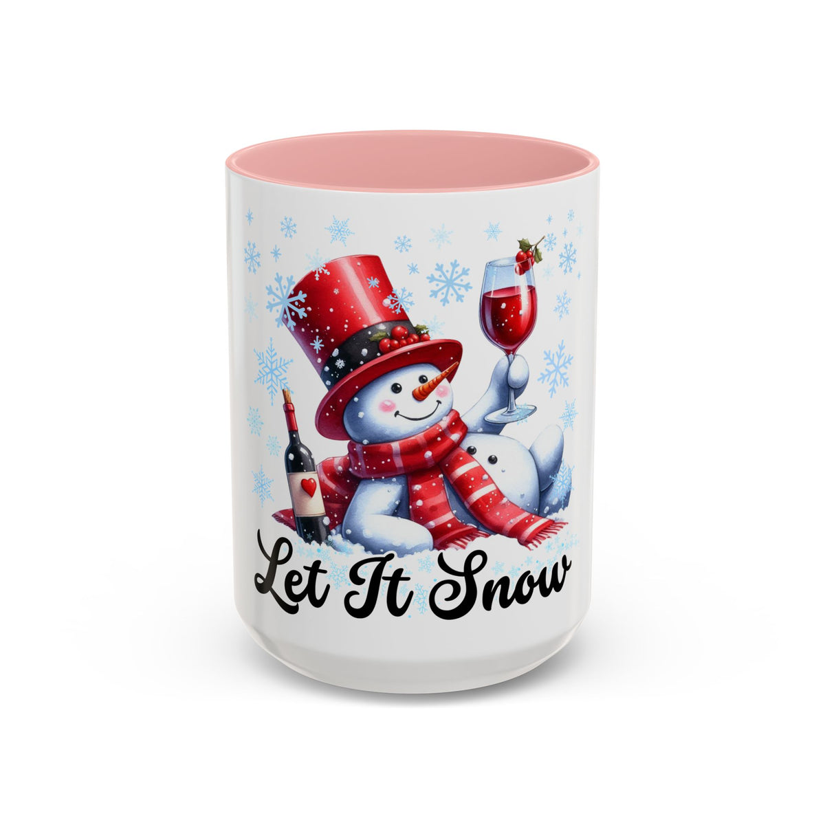 Let It Snow Snowman Holiday Coffee Mug — Festive 11/15oz Accent Mug