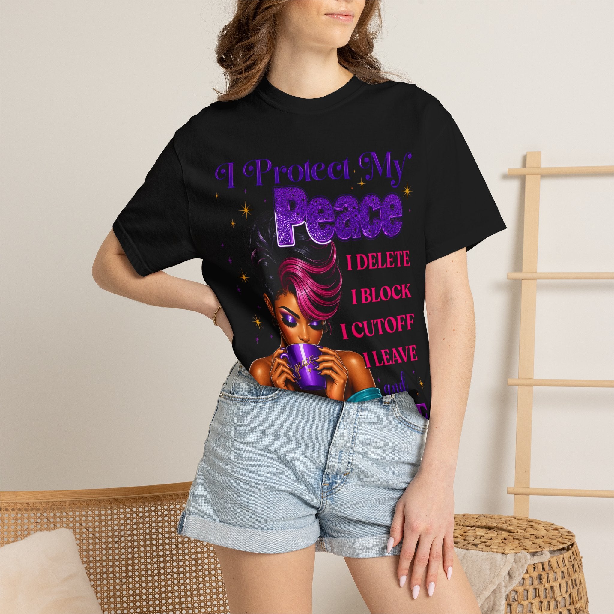 I Protect My Peace T-Shirt — Bold Self-Care Graphic Tee