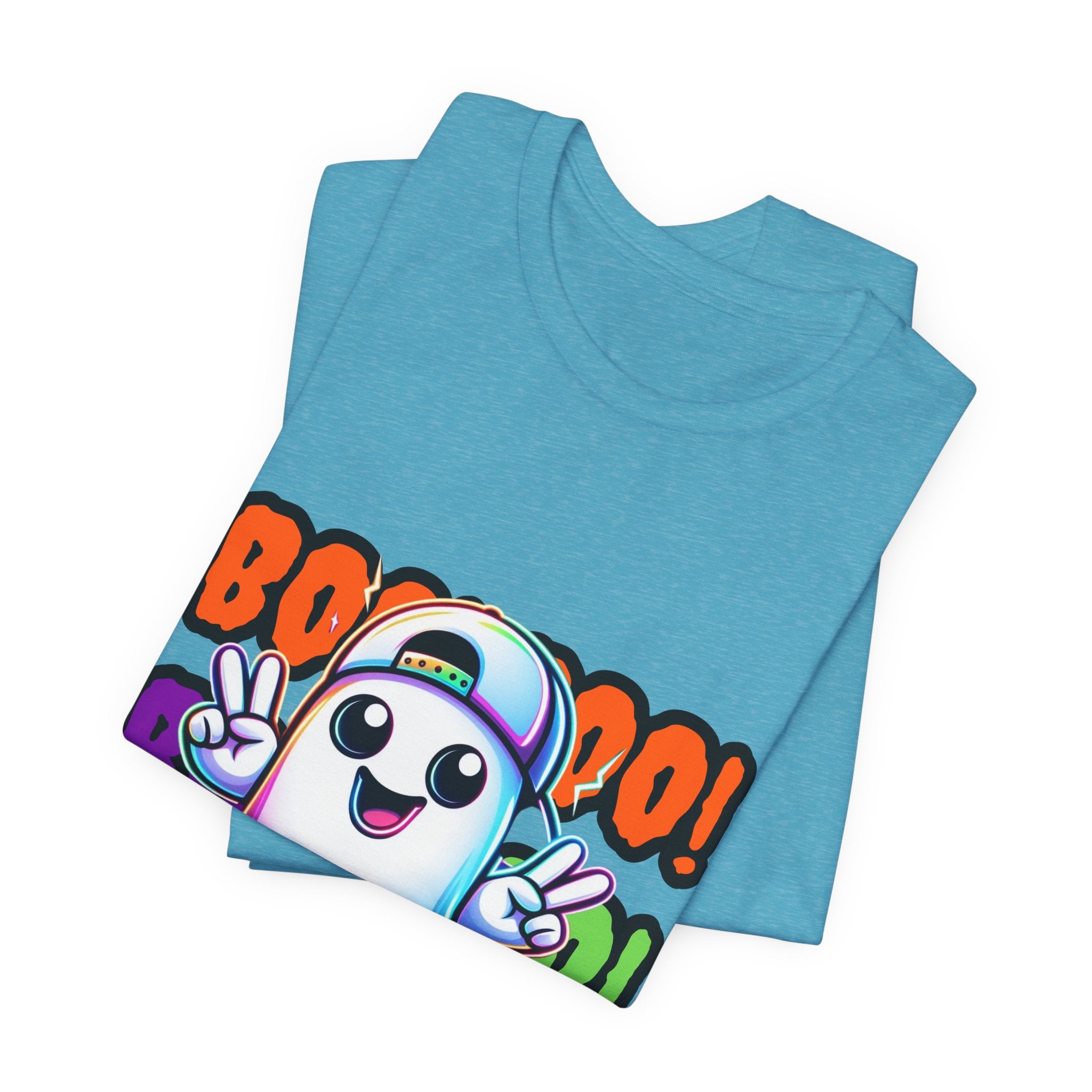 Ghost Graphic Tee — "Boo! Boo! Boo!" Cute Halloween Shirt