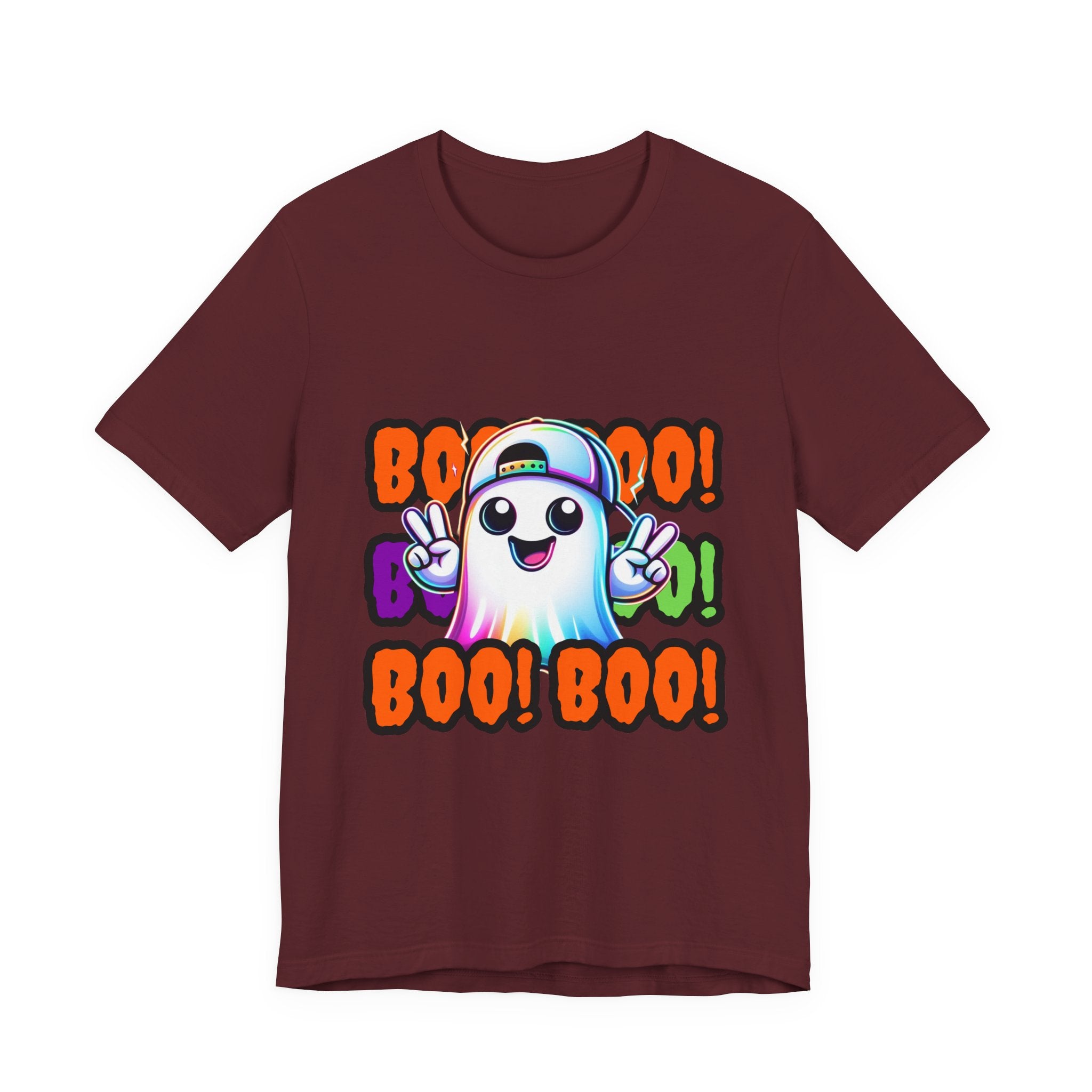 Ghost Graphic Tee — "Boo! Boo! Boo!" Cute Halloween Shirt