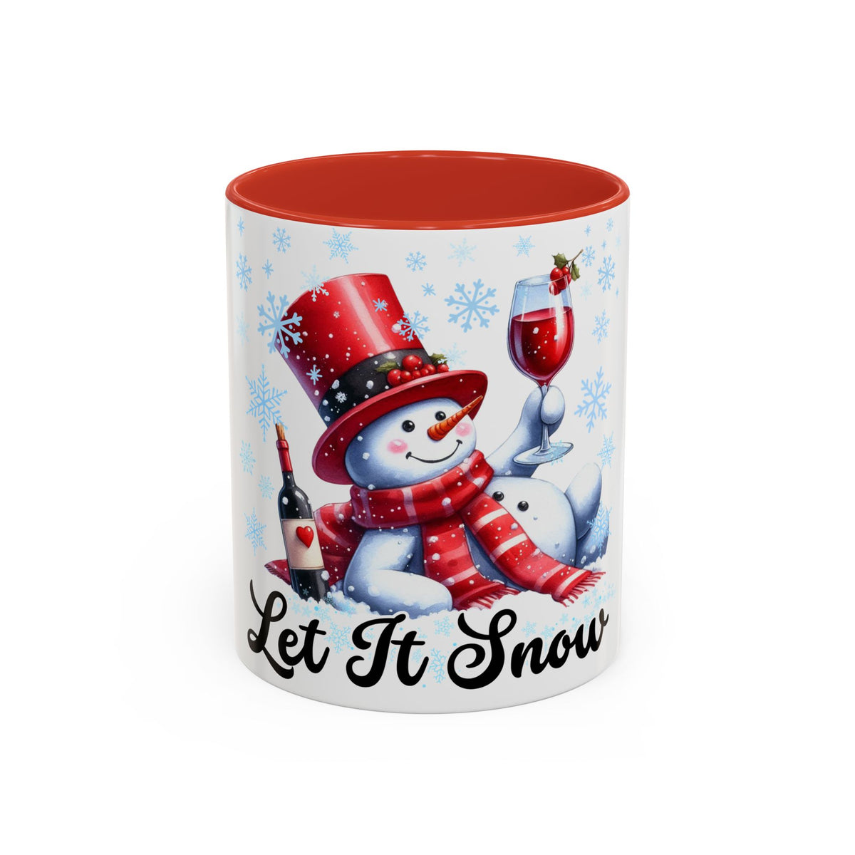 Let It Snow Snowman Holiday Coffee Mug — Festive 11/15oz Accent Mug