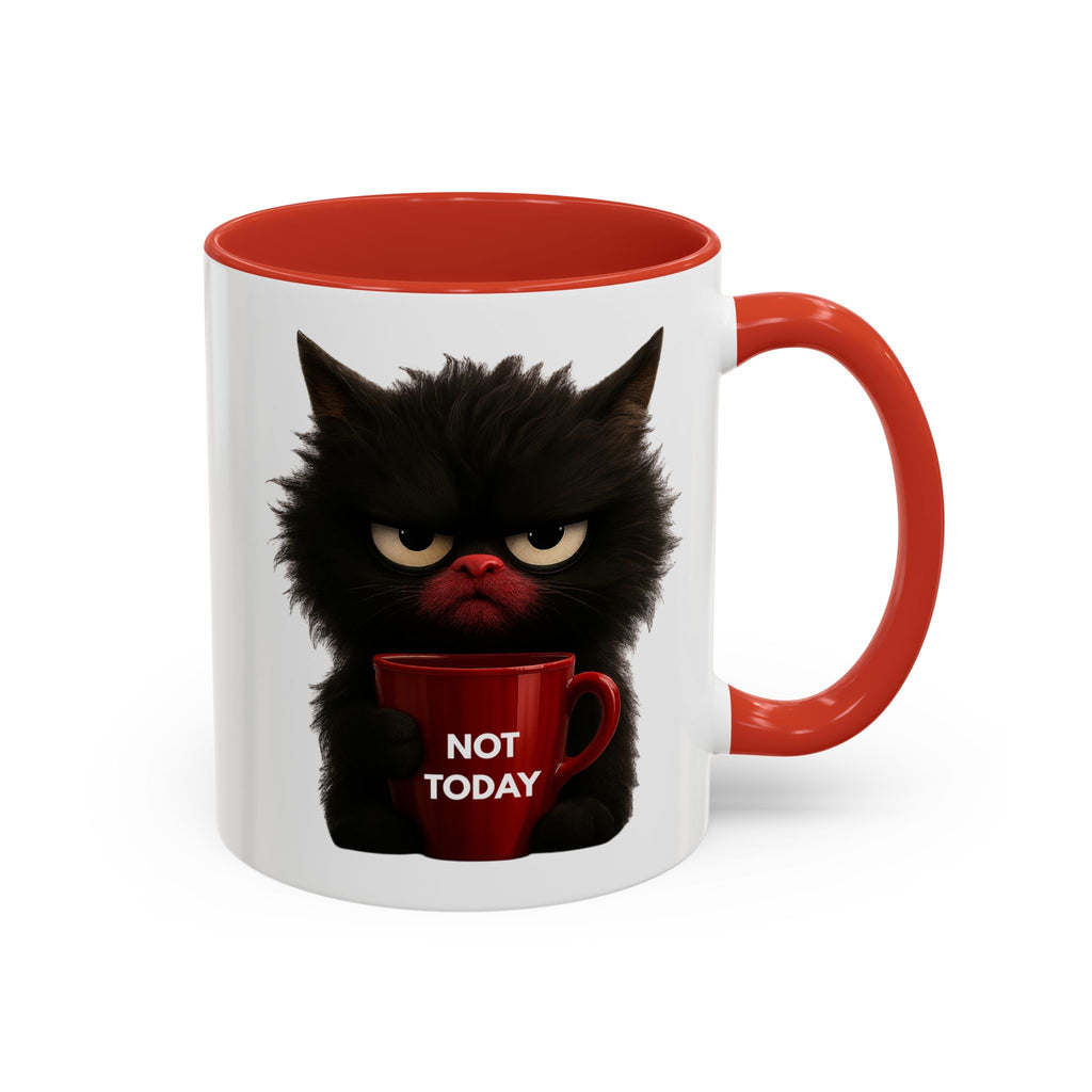 Black Cat Coffee Mug — Cute Kitty Accent Mug (11/15 oz)
