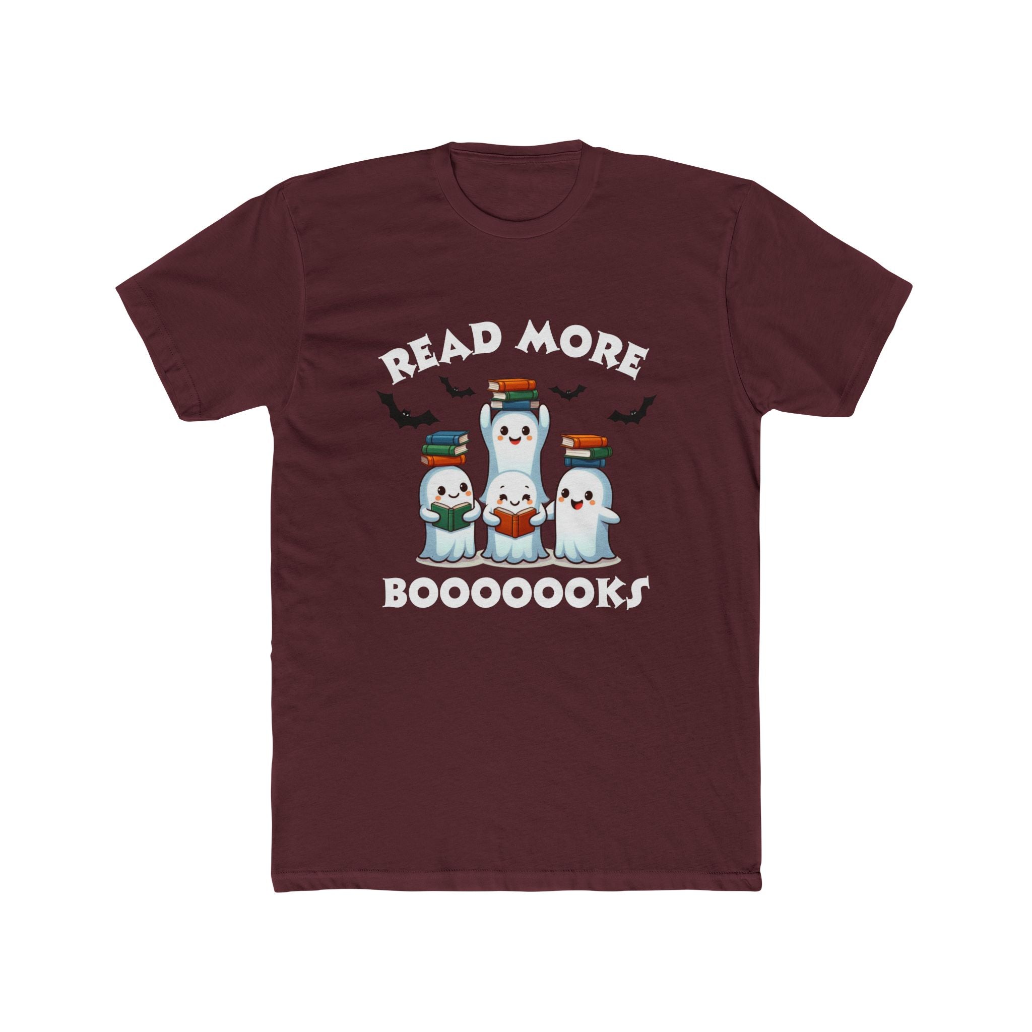 Ghost Family Halloween T‑Shirt — Cute Stacked Ghosts with Bats