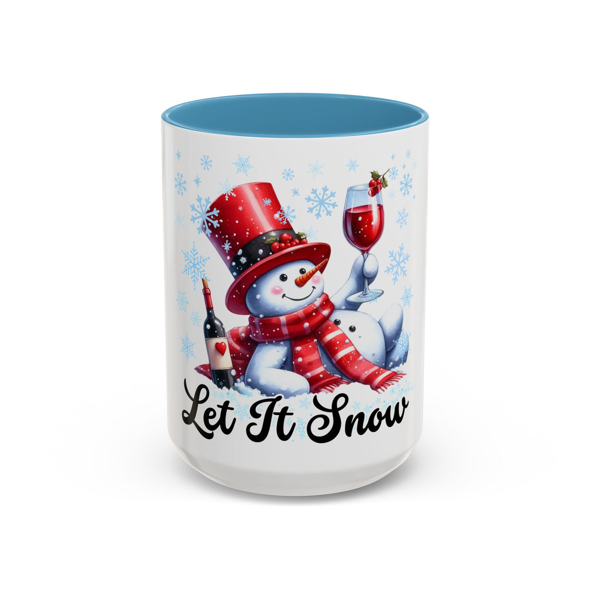 Let It Snow Snowman Holiday Coffee Mug — Festive 11/15oz Accent Mug