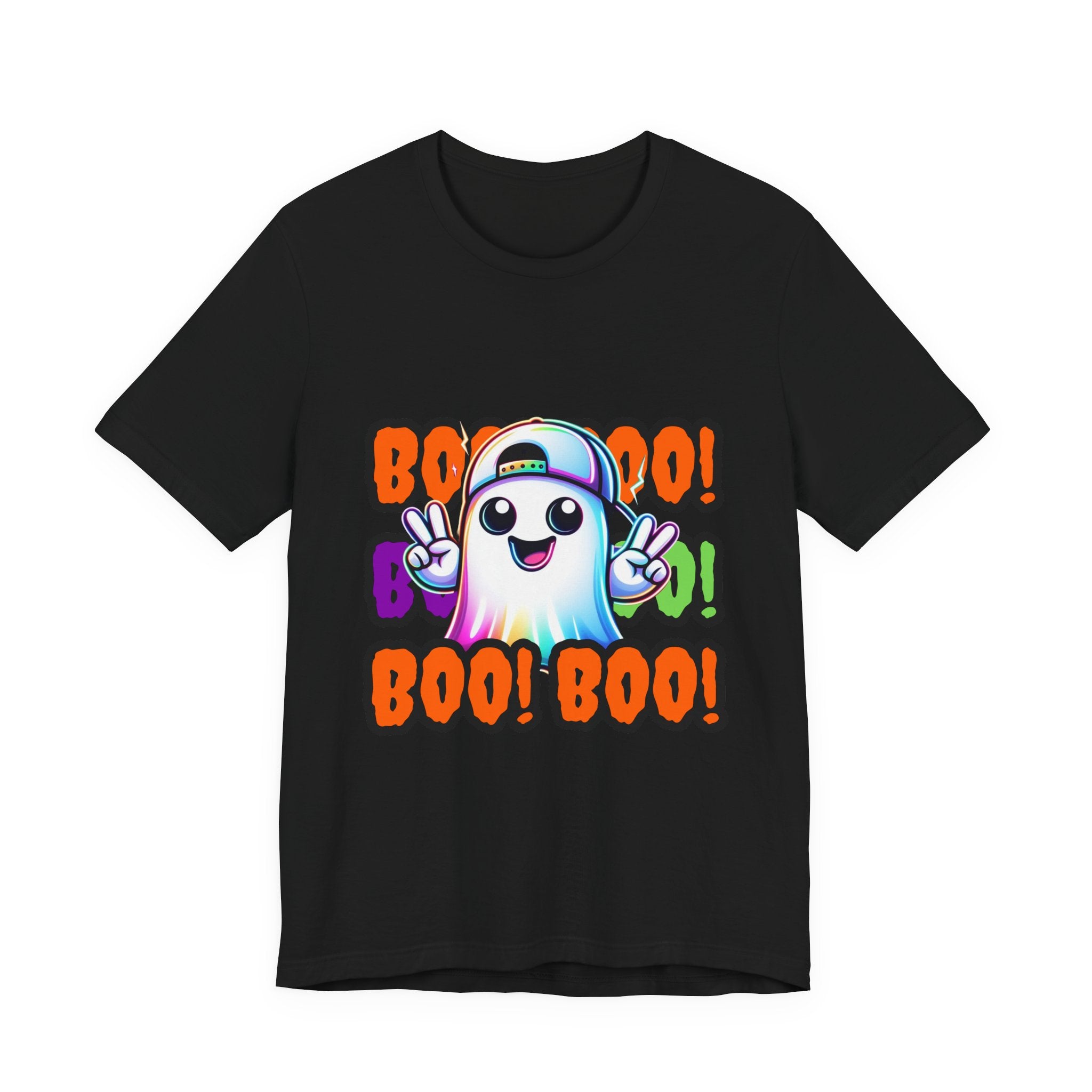 Ghost Graphic Tee — "Boo! Boo! Boo!" Cute Halloween Shirt