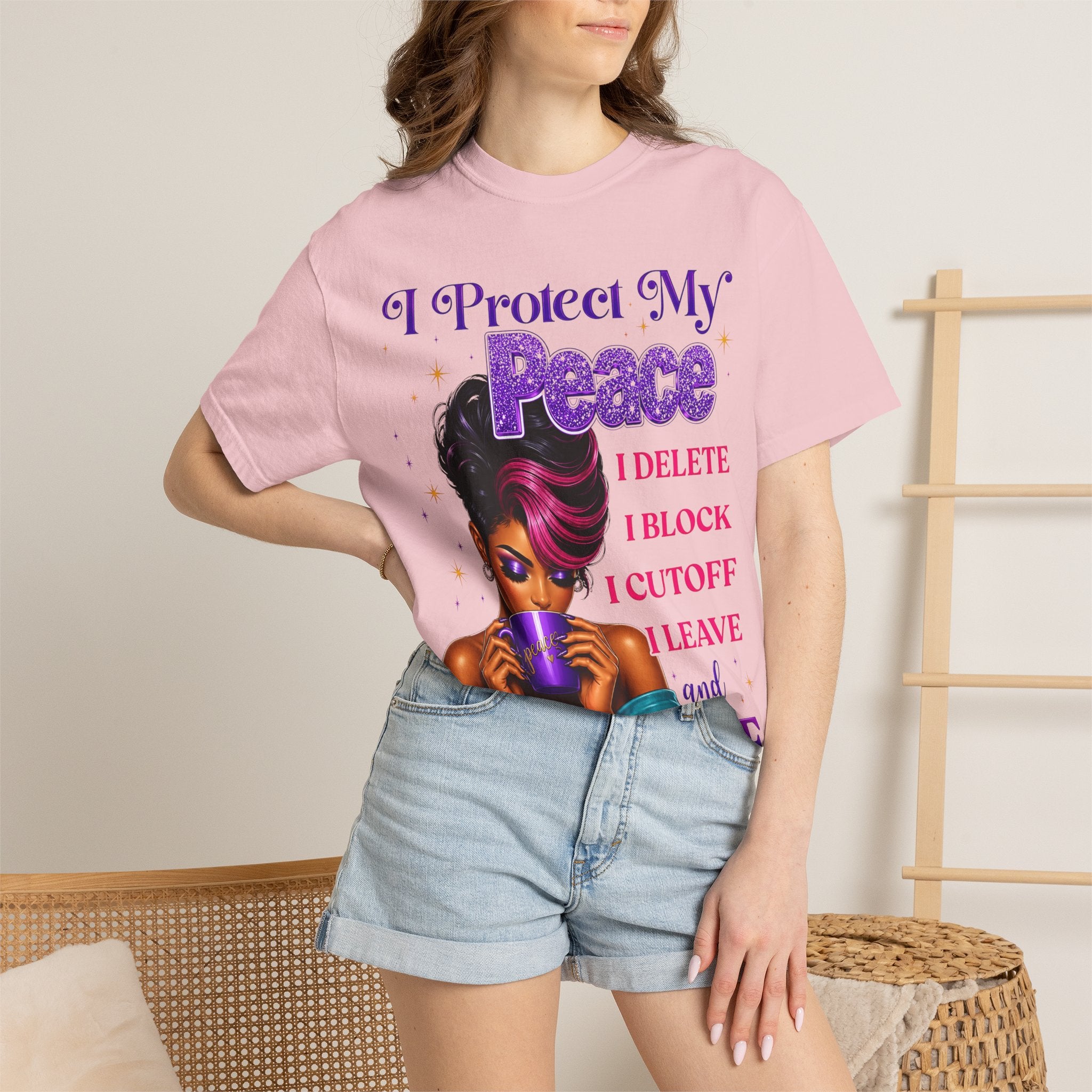 I Protect My Peace T-Shirt — Bold Self-Care Graphic Tee