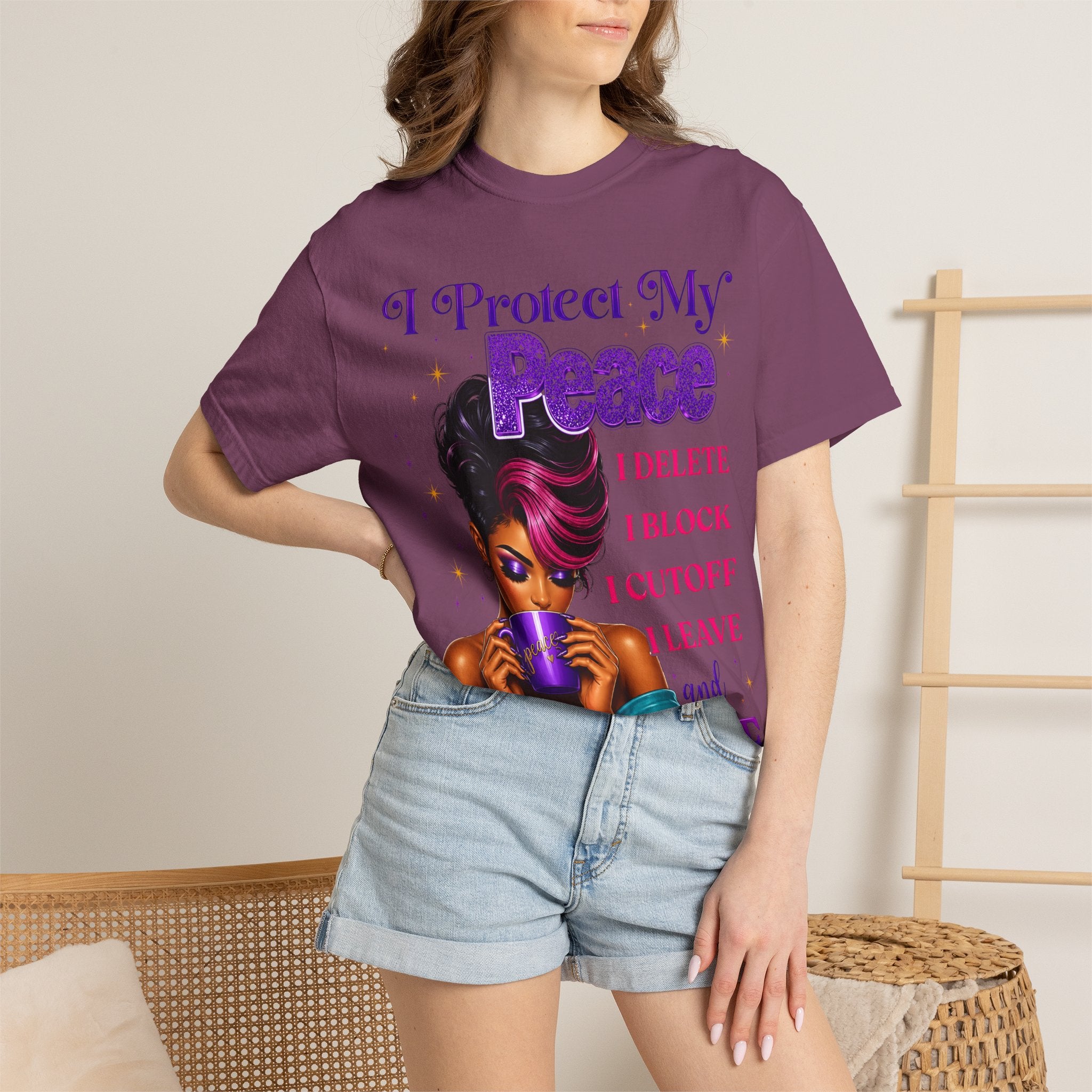 I Protect My Peace T-Shirt — Bold Self-Care Graphic Tee