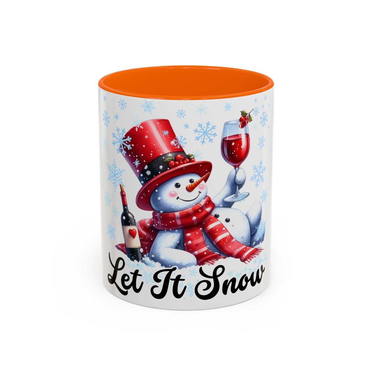 Let It Snow Snowman Holiday Coffee Mug — Festive 11/15oz Accent Mug