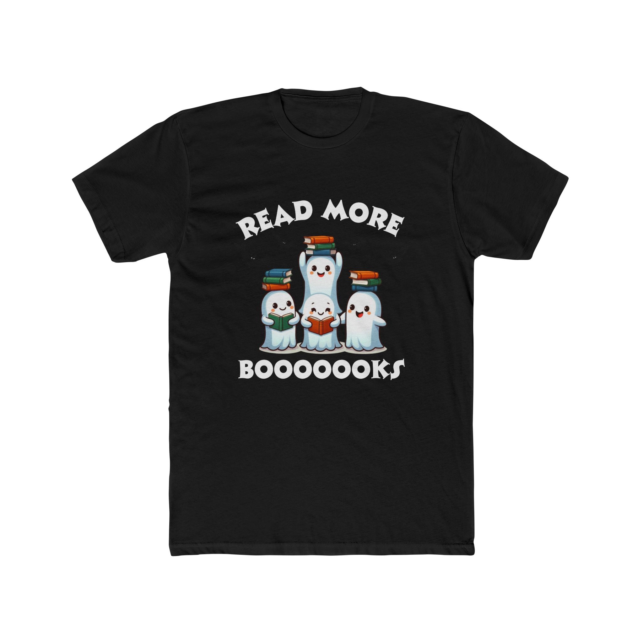 Ghost Family Halloween T‑Shirt — Cute Stacked Ghosts with Bats