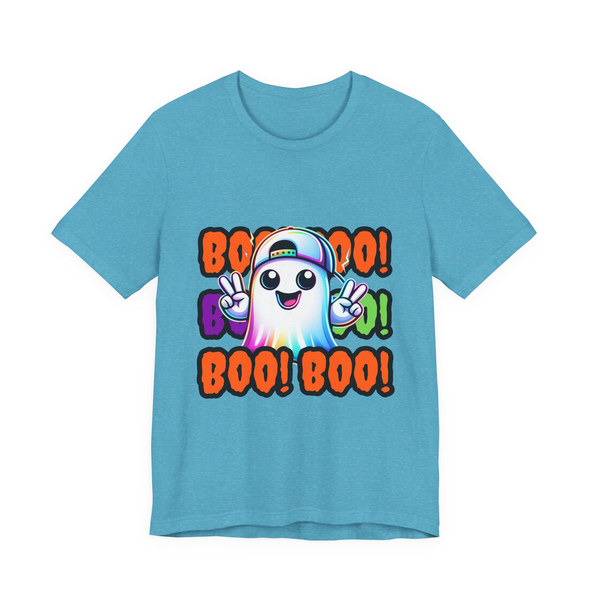 Ghost Graphic Tee — "Boo! Boo! Boo!" Cute Halloween Shirt