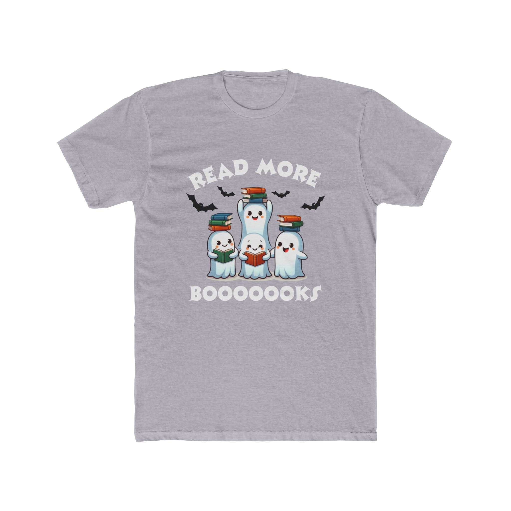 Ghost Family Halloween T‑Shirt — Cute Stacked Ghosts with Bats