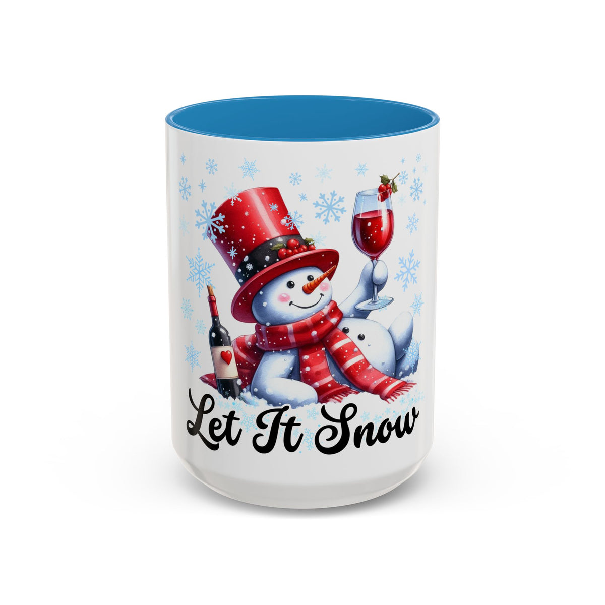 Let It Snow Snowman Holiday Coffee Mug — Festive 11/15oz Accent Mug