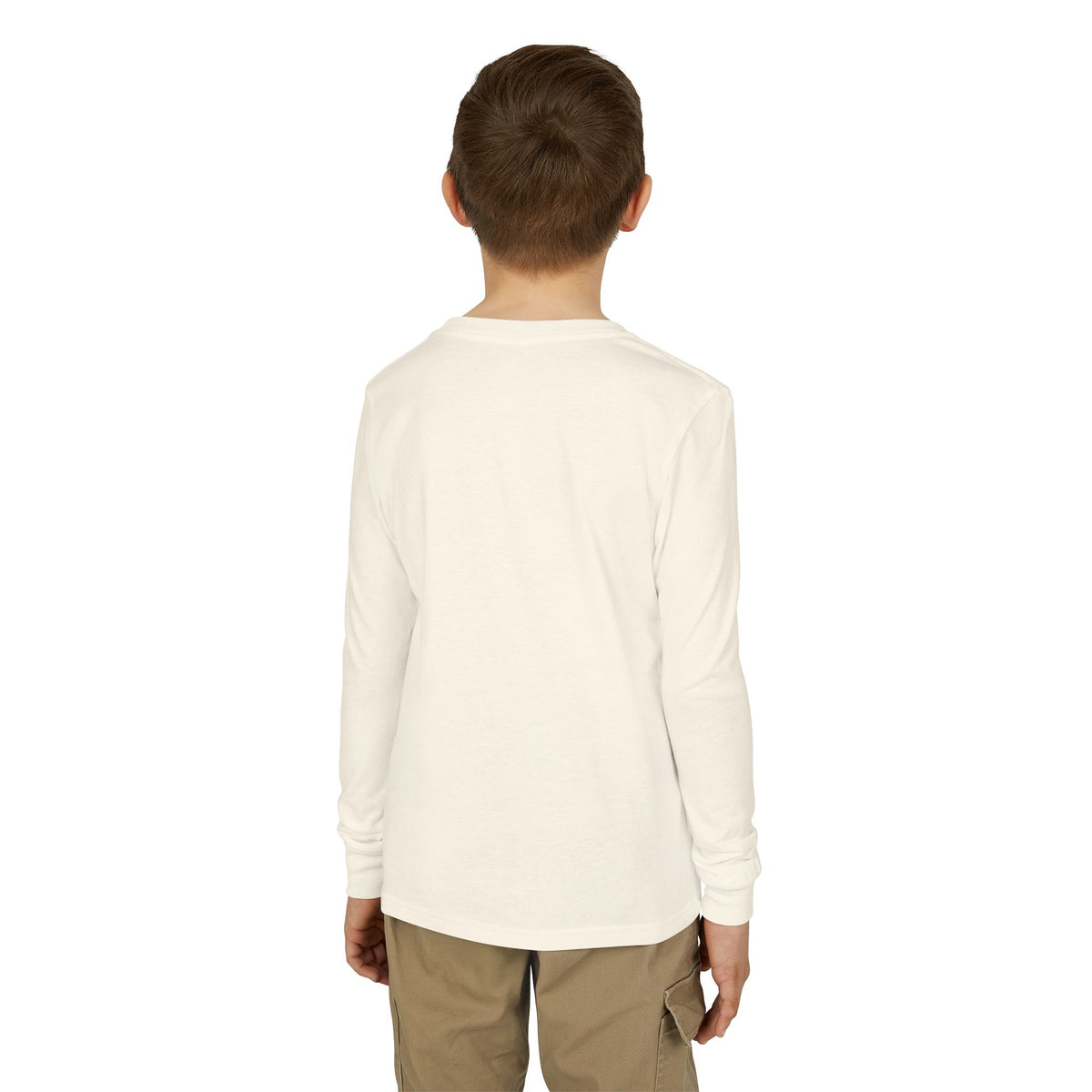 Youth Long Sleeve Tee — "Spooky & Fabulous" Halloween Cat Pumpkin Design