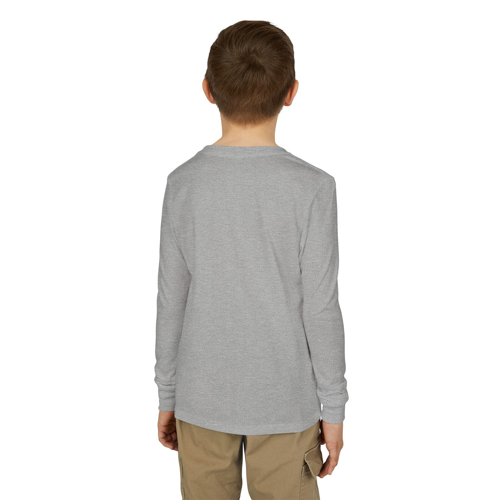 Youth Long Sleeve Tee — "Spooky & Fabulous" Halloween Cat Pumpkin Design