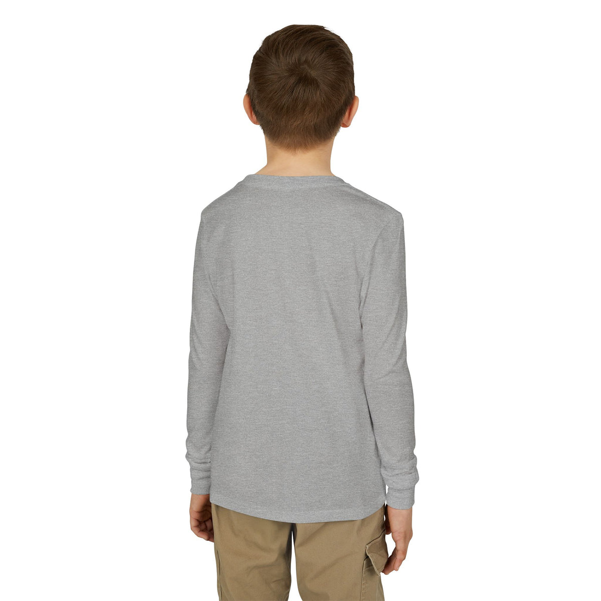 Youth Long Sleeve Tee — "Spooky & Fabulous" Halloween Cat Pumpkin Design