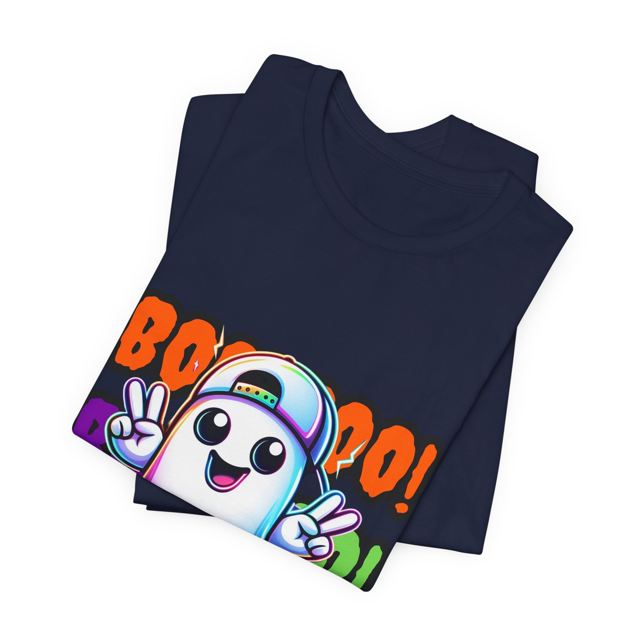 Ghost Graphic Tee — "Boo! Boo! Boo!" Cute Halloween Shirt
