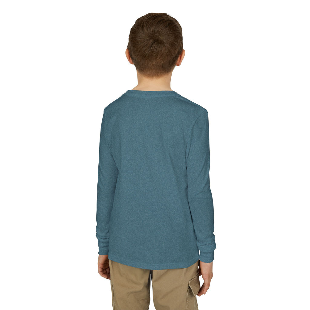 Youth Long Sleeve Tee — "Spooky & Fabulous" Halloween Cat Pumpkin Design