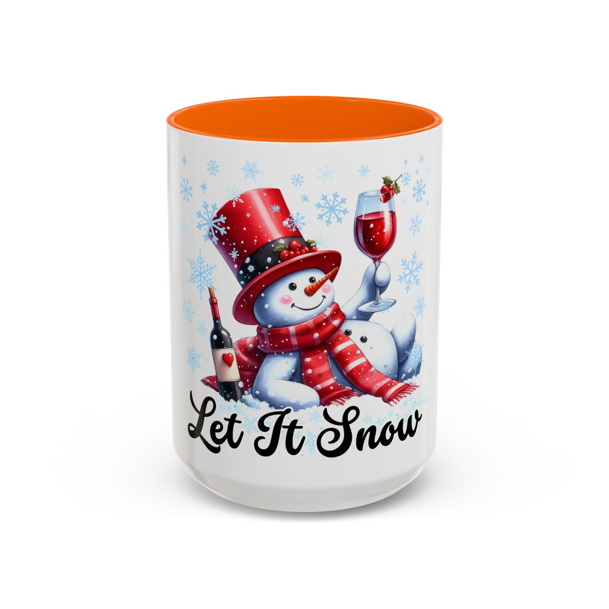 Let It Snow Snowman Holiday Coffee Mug — Festive 11/15oz Accent Mug