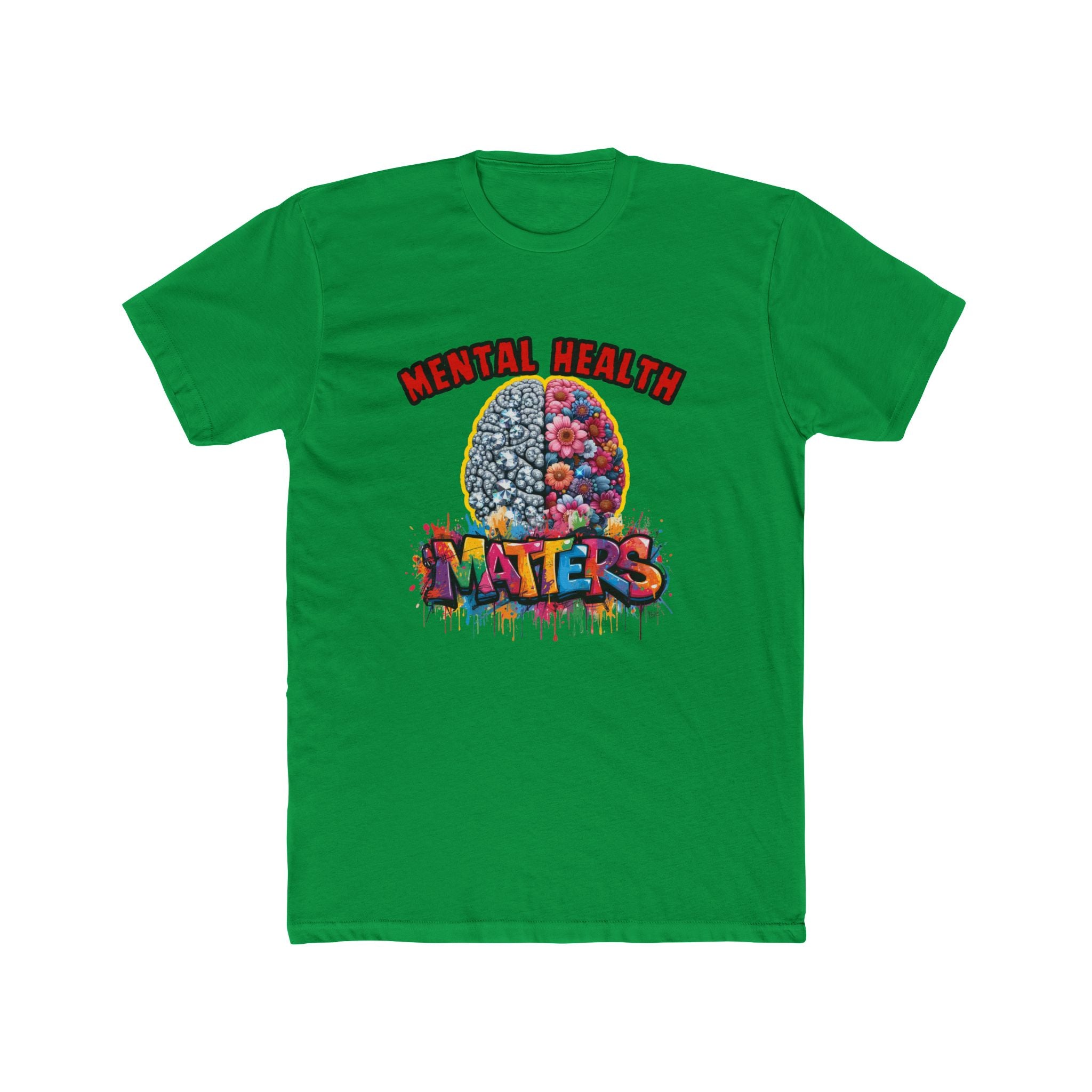 Mental Health Matters T-Shirt — Colorful Brain Awareness Tee