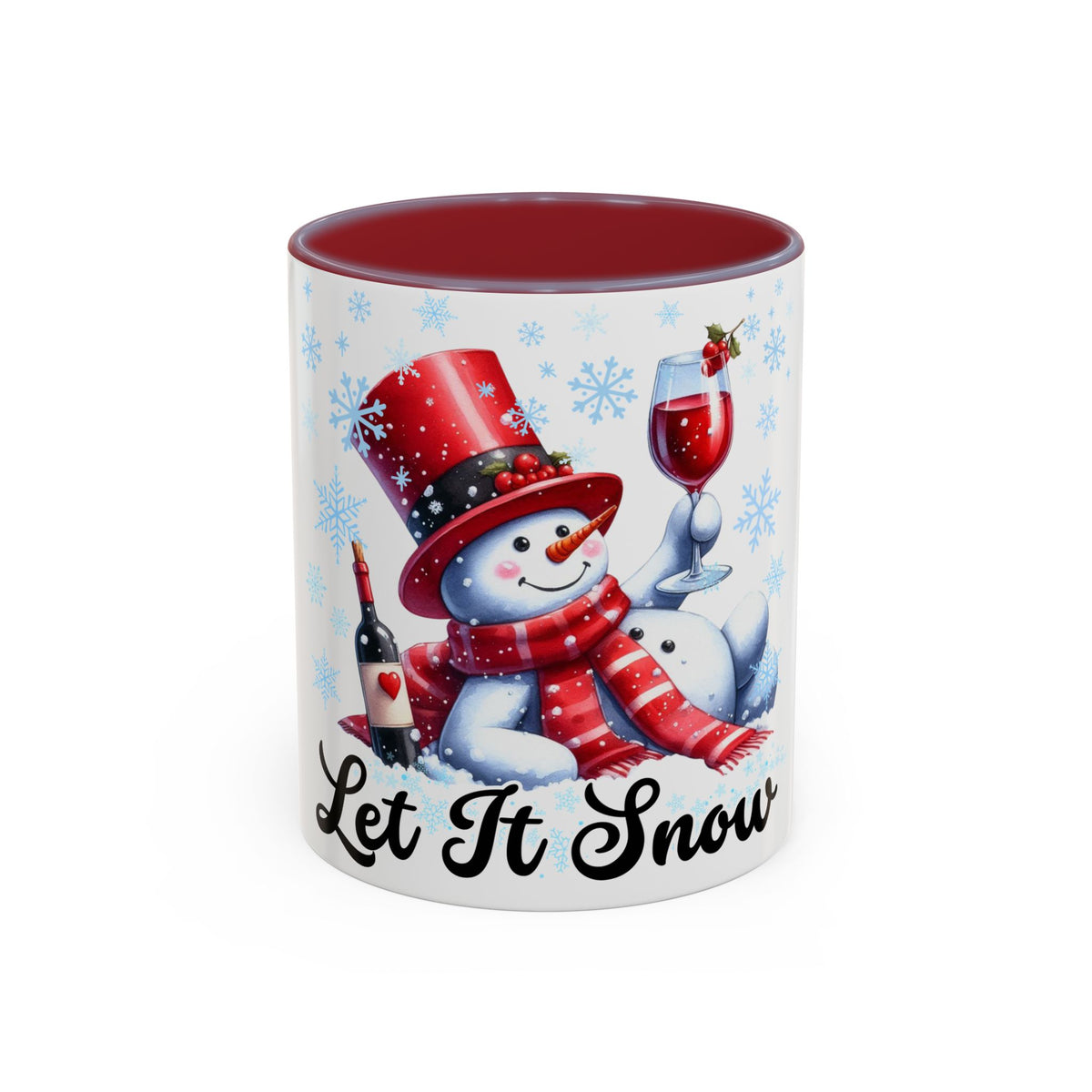Let It Snow Snowman Holiday Coffee Mug — Festive 11/15oz Accent Mug