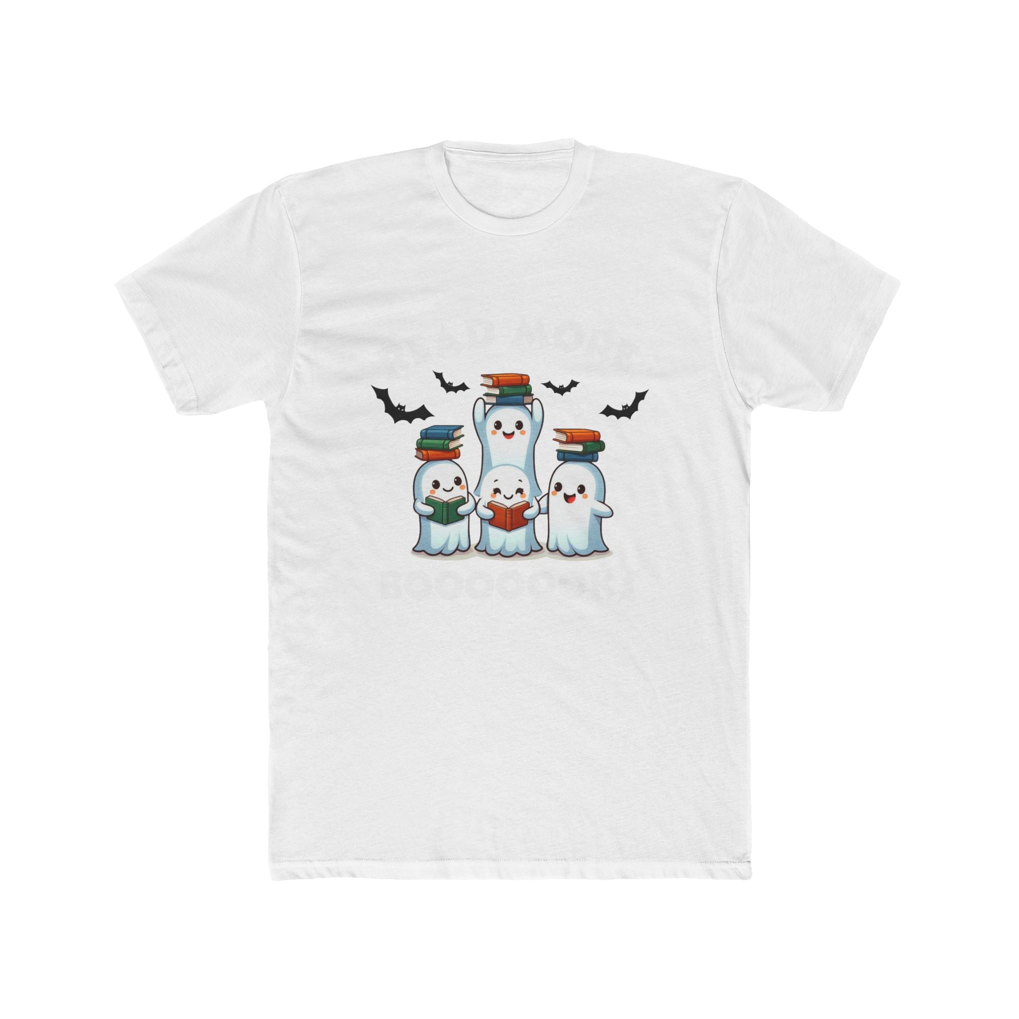 Ghost Family Halloween T‑Shirt — Cute Stacked Ghosts with Bats