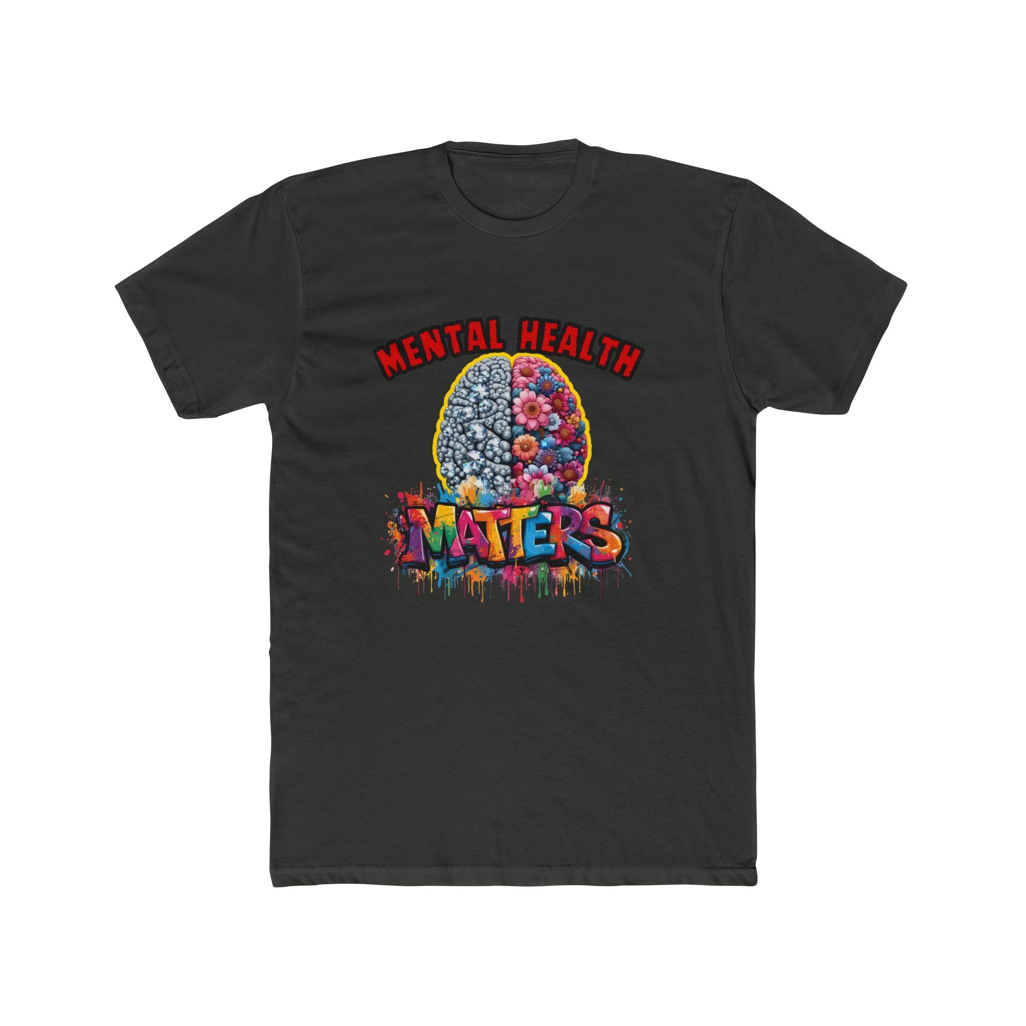 Mental Health Matters T-Shirt — Colorful Brain Awareness Tee