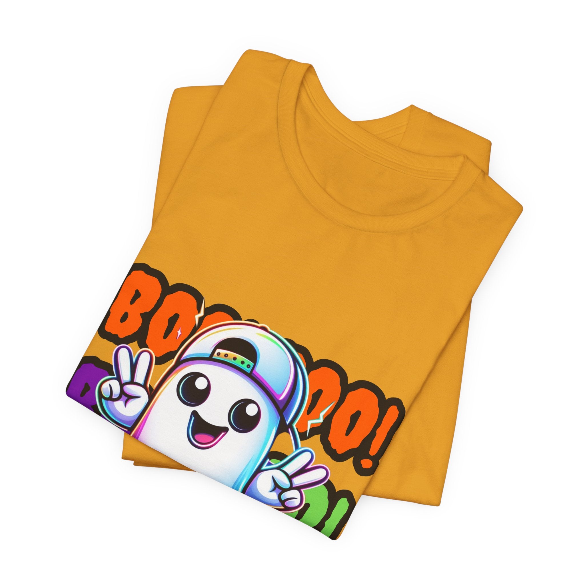 Ghost Graphic Tee — "Boo! Boo! Boo!" Cute Halloween Shirt