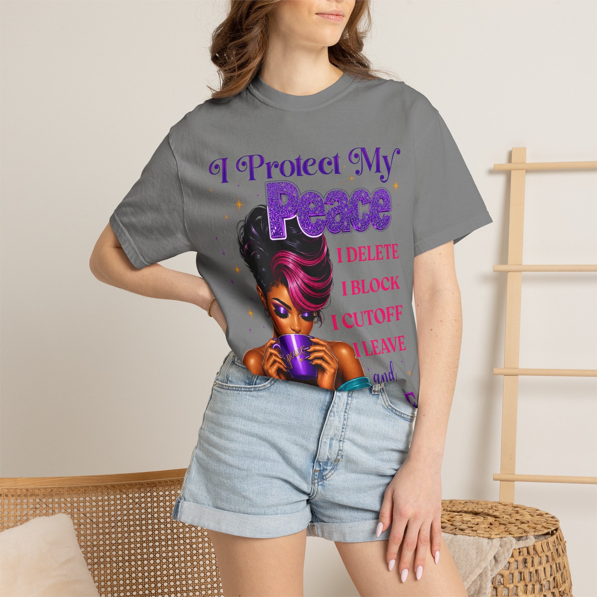 I Protect My Peace T-Shirt — Bold Self-Care Graphic Tee