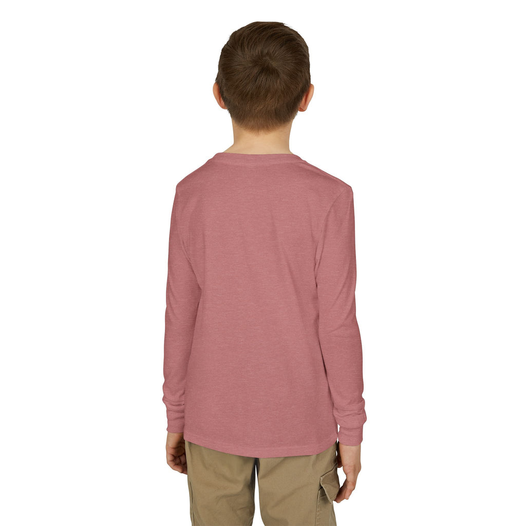 Youth Long Sleeve Tee — "Spooky & Fabulous" Halloween Cat Pumpkin Design
