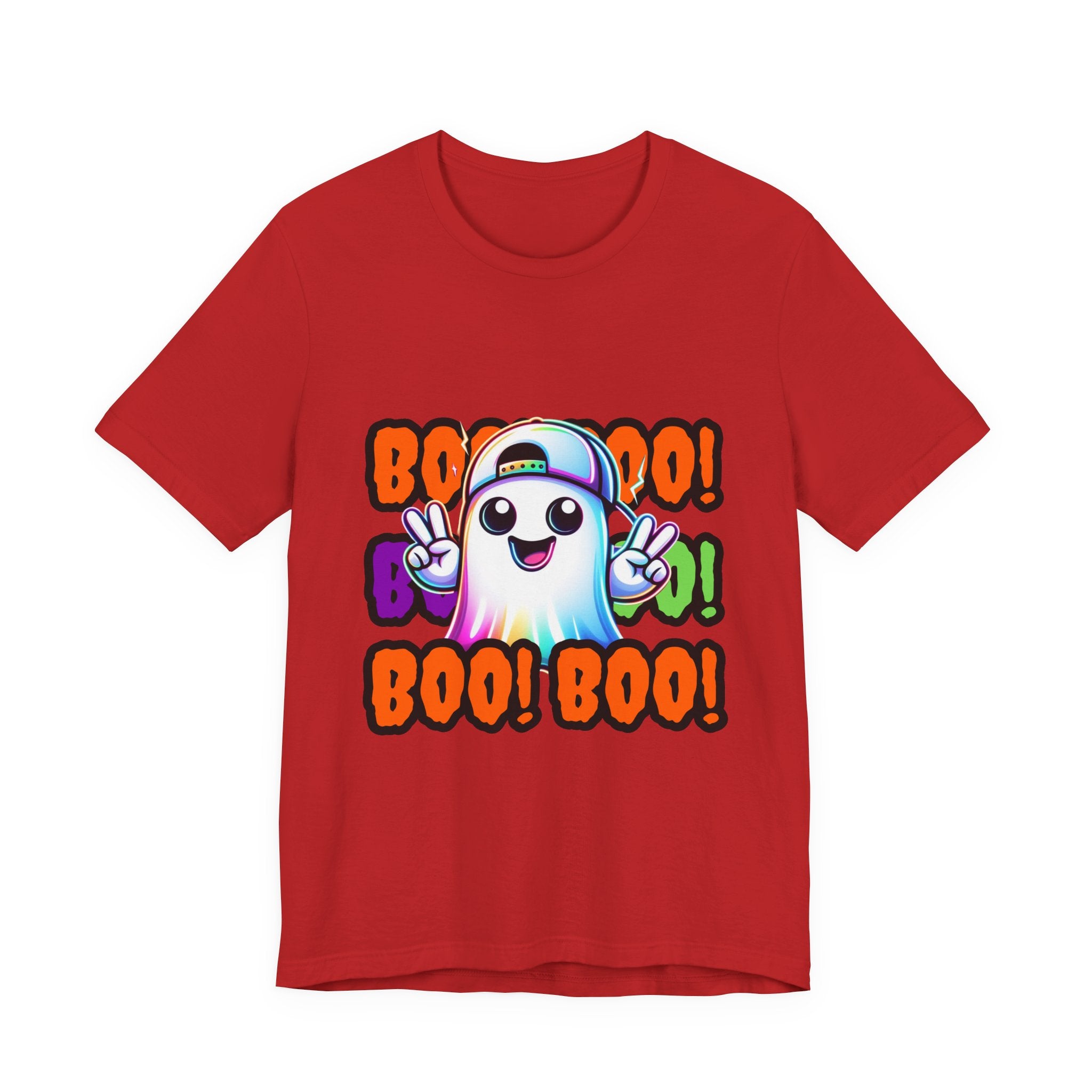 Ghost Graphic Tee — "Boo! Boo! Boo!" Cute Halloween Shirt