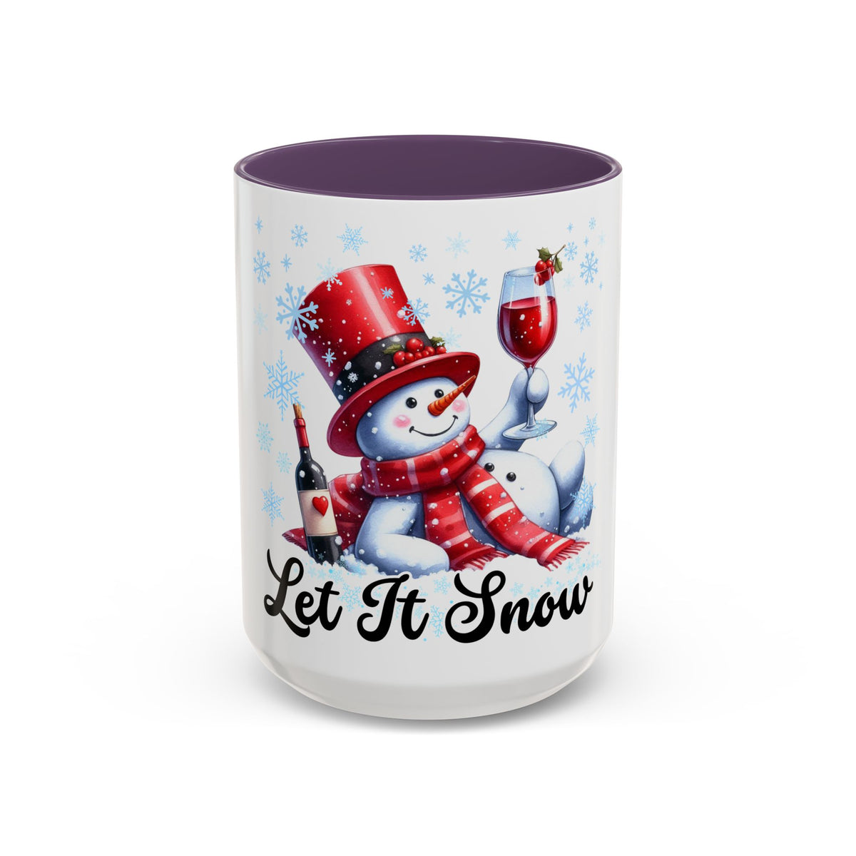 Let It Snow Snowman Holiday Coffee Mug — Festive 11/15oz Accent Mug