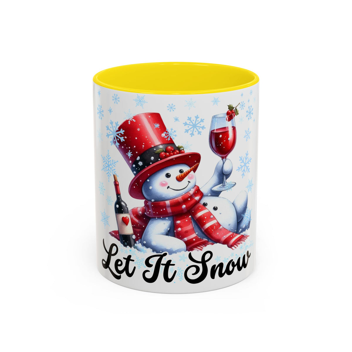 Let It Snow Snowman Holiday Coffee Mug — Festive 11/15oz Accent Mug